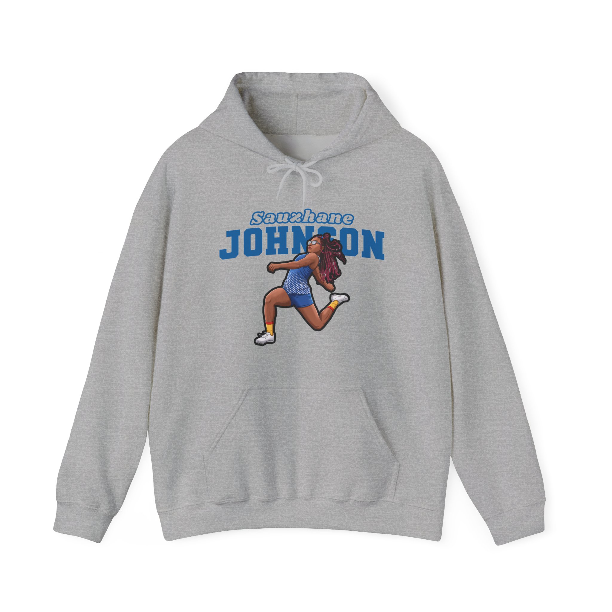 Hoodie — character_name_arch in Grey