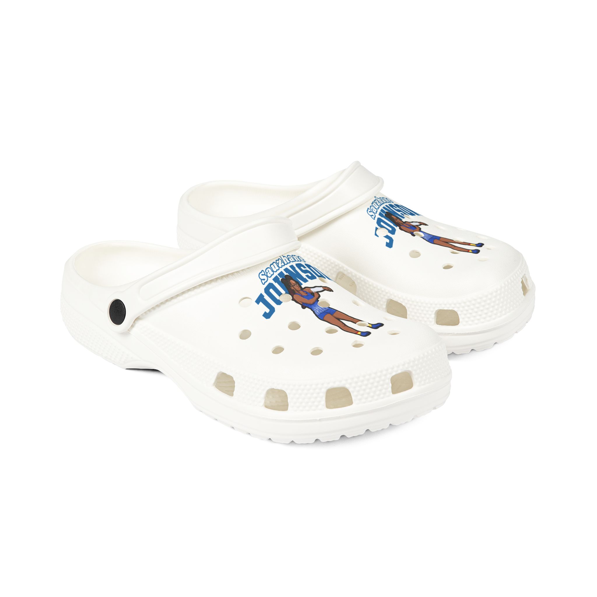 Rubber Clogs — character_name_arch in White