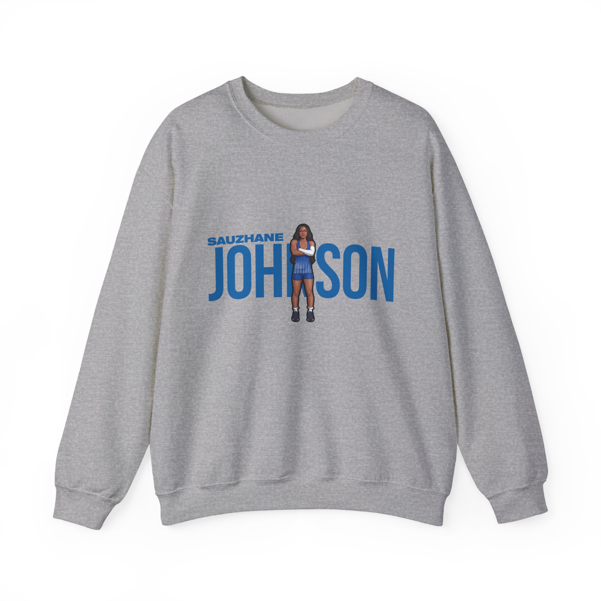 Crewneck Sweatshirt — character_player_name in Grey
