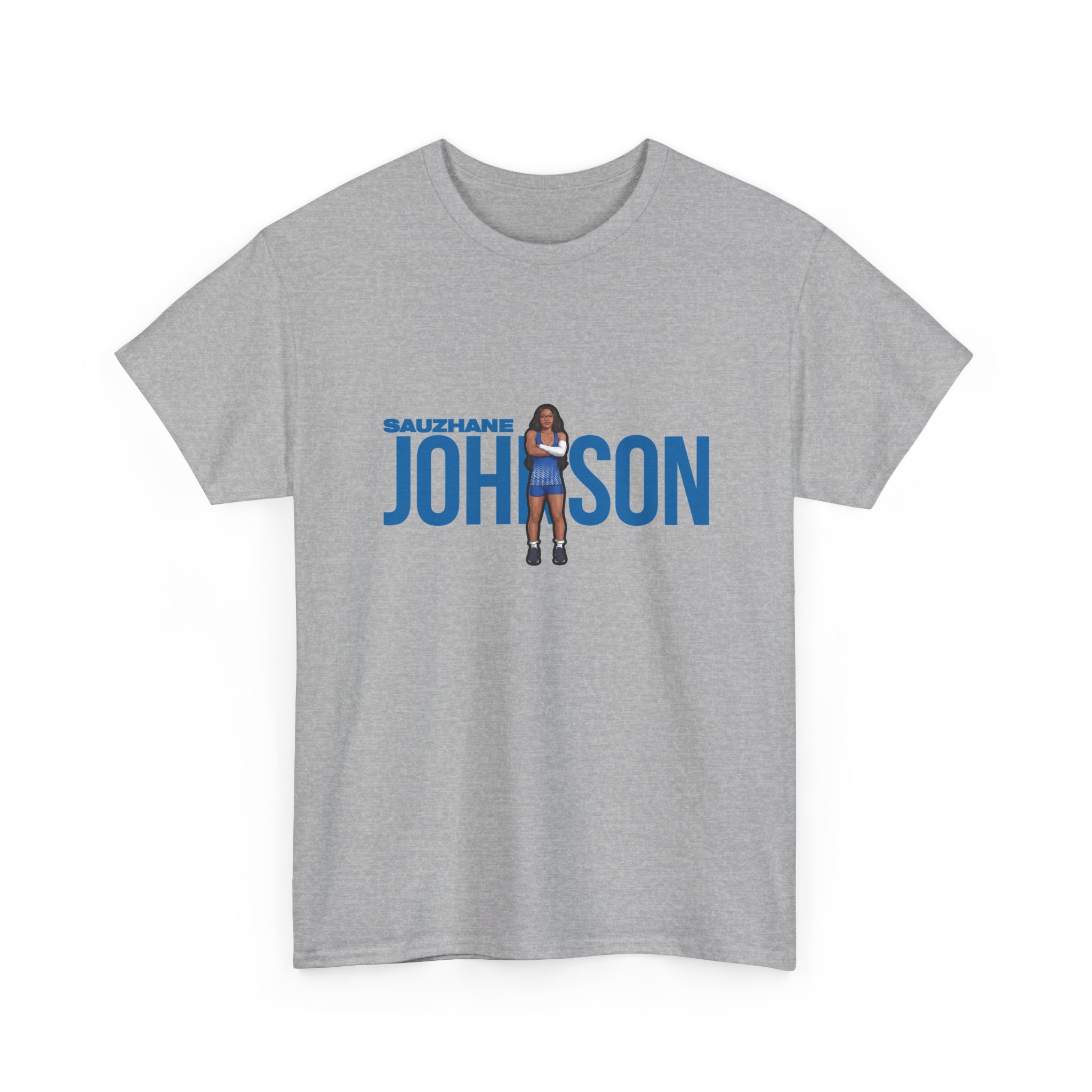 Tee — character_player_name in Grey