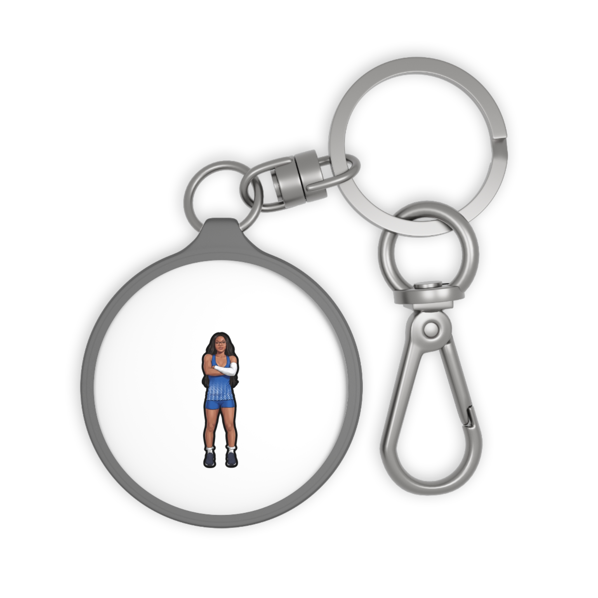 Keychain — character_name_arch in Grey