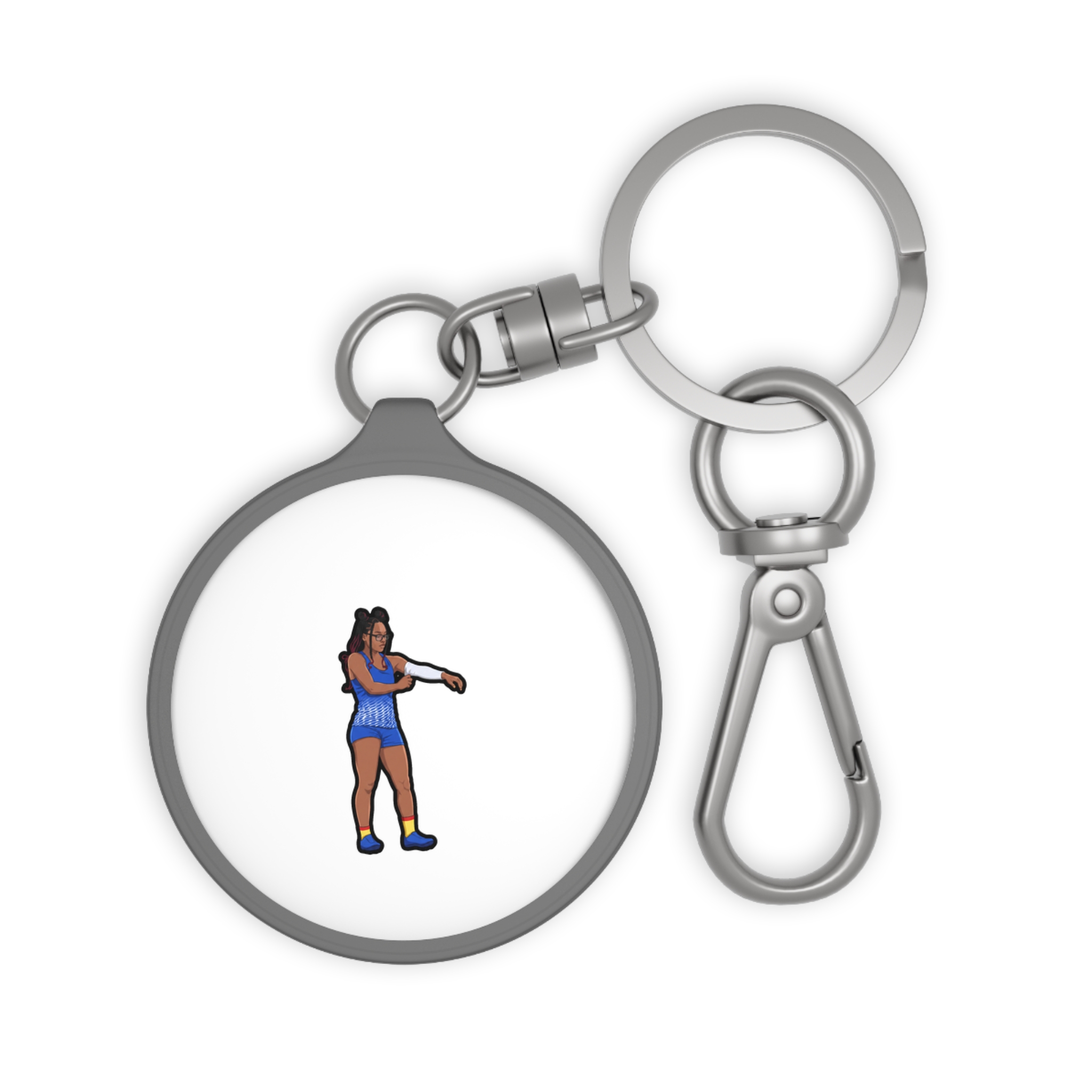 Keychain — character_name_arch in Grey