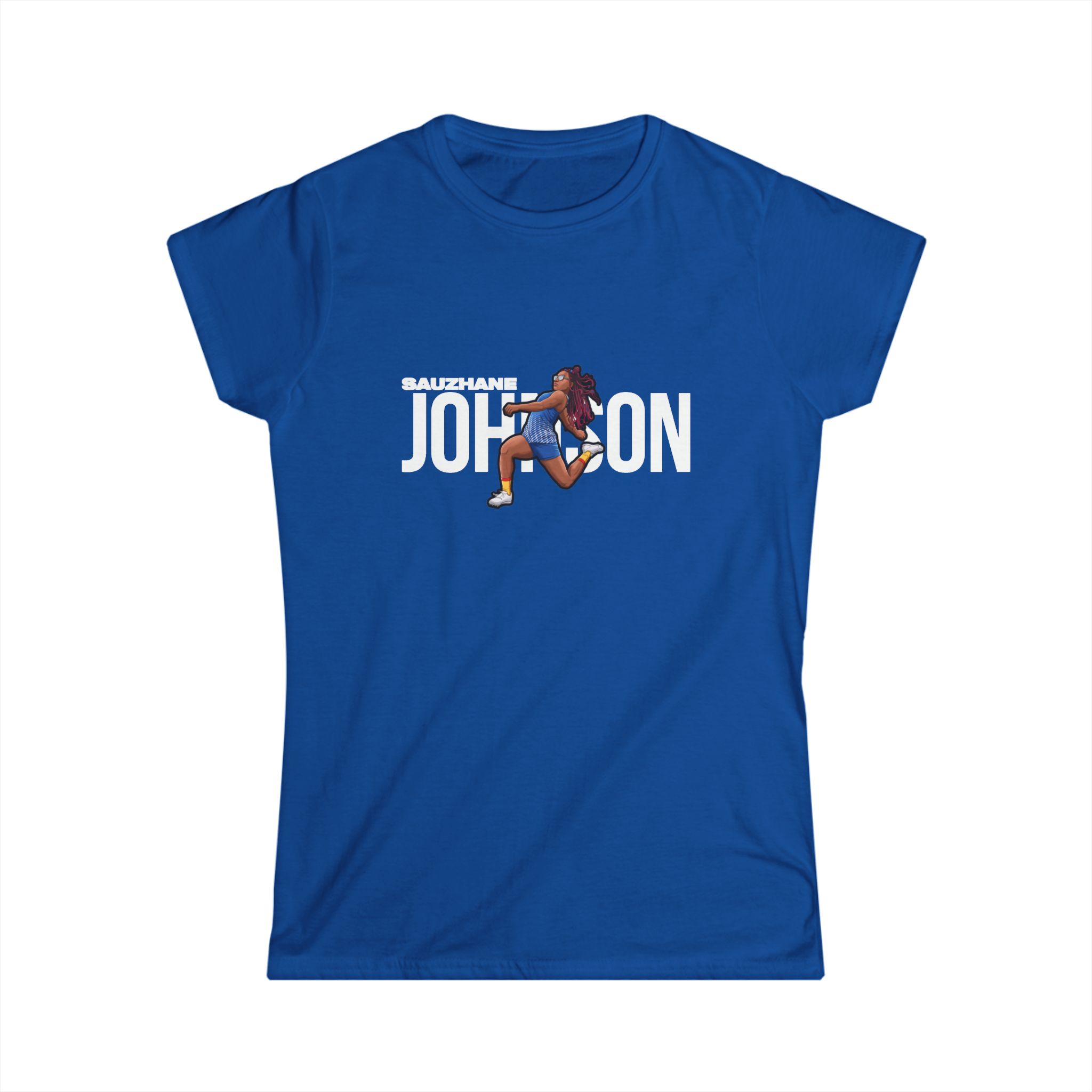 Women's Softstyle Tee — character_player_name in Royal