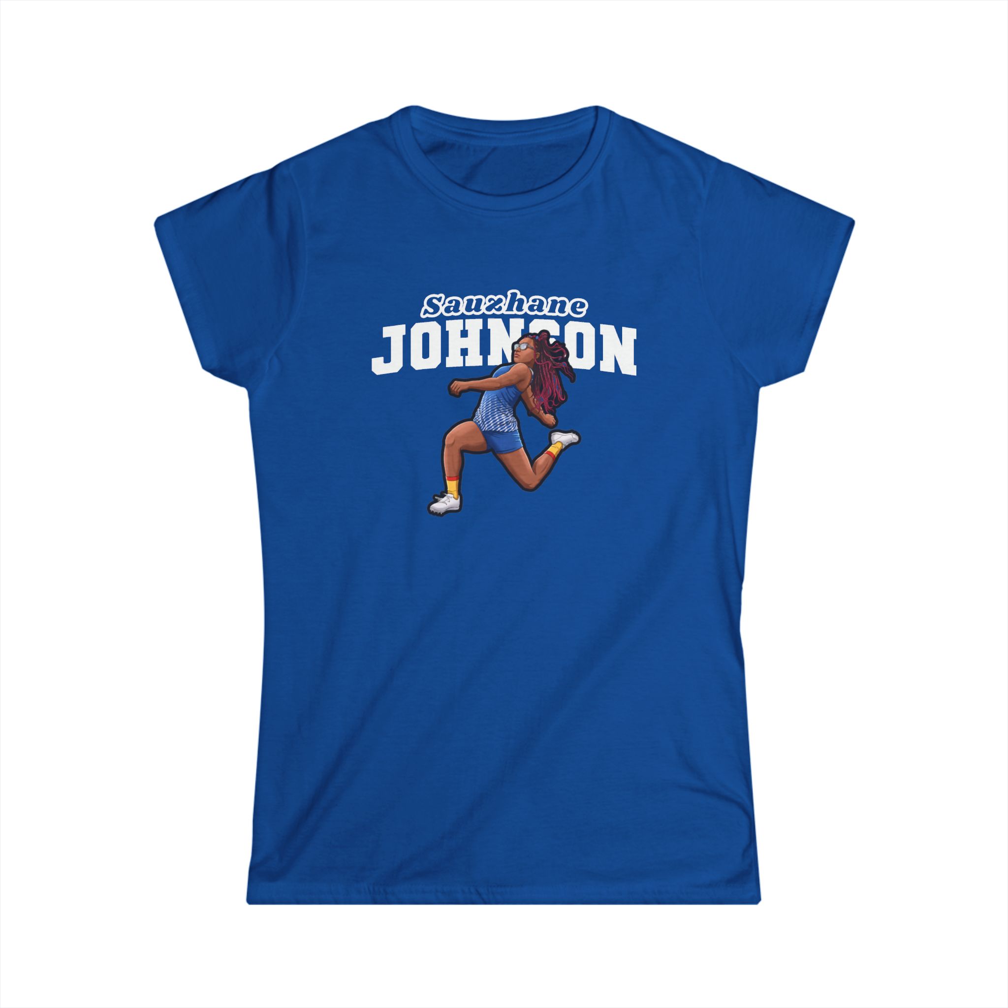 Women's Softstyle Tee — character_name_arch in Royal