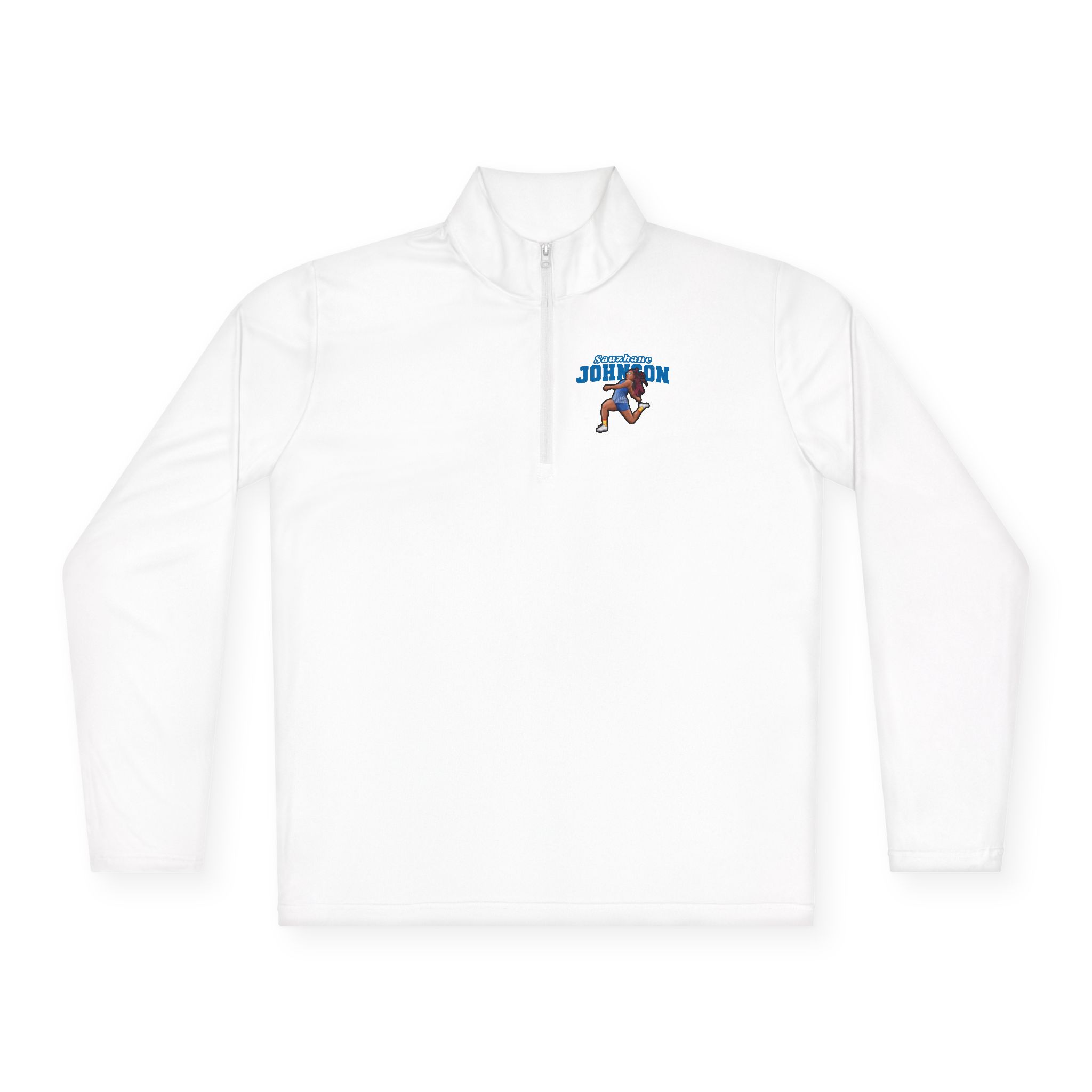 Q-Zip Pullover — character_name_arch in White