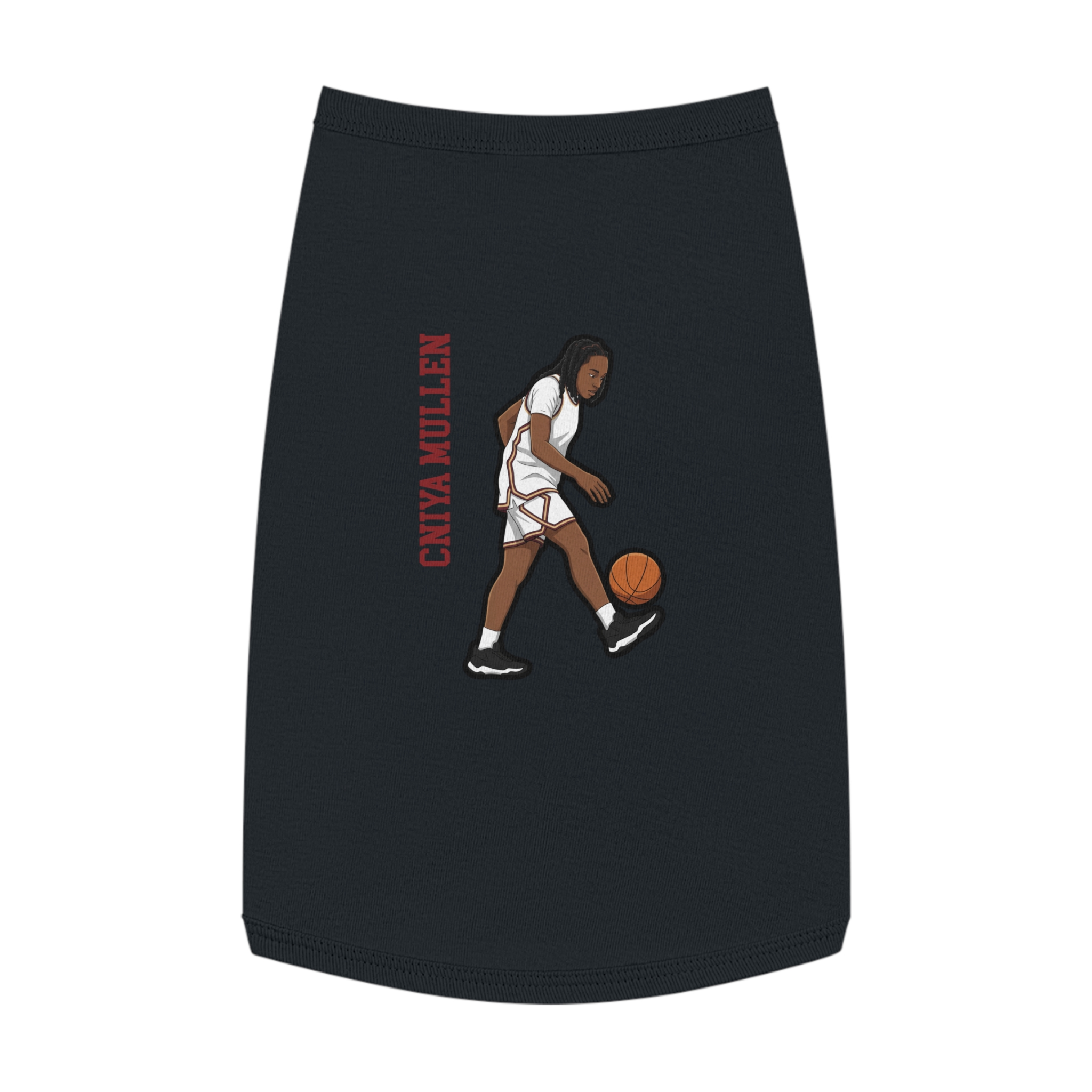 Pet Tank Top — character_name_vertical in White