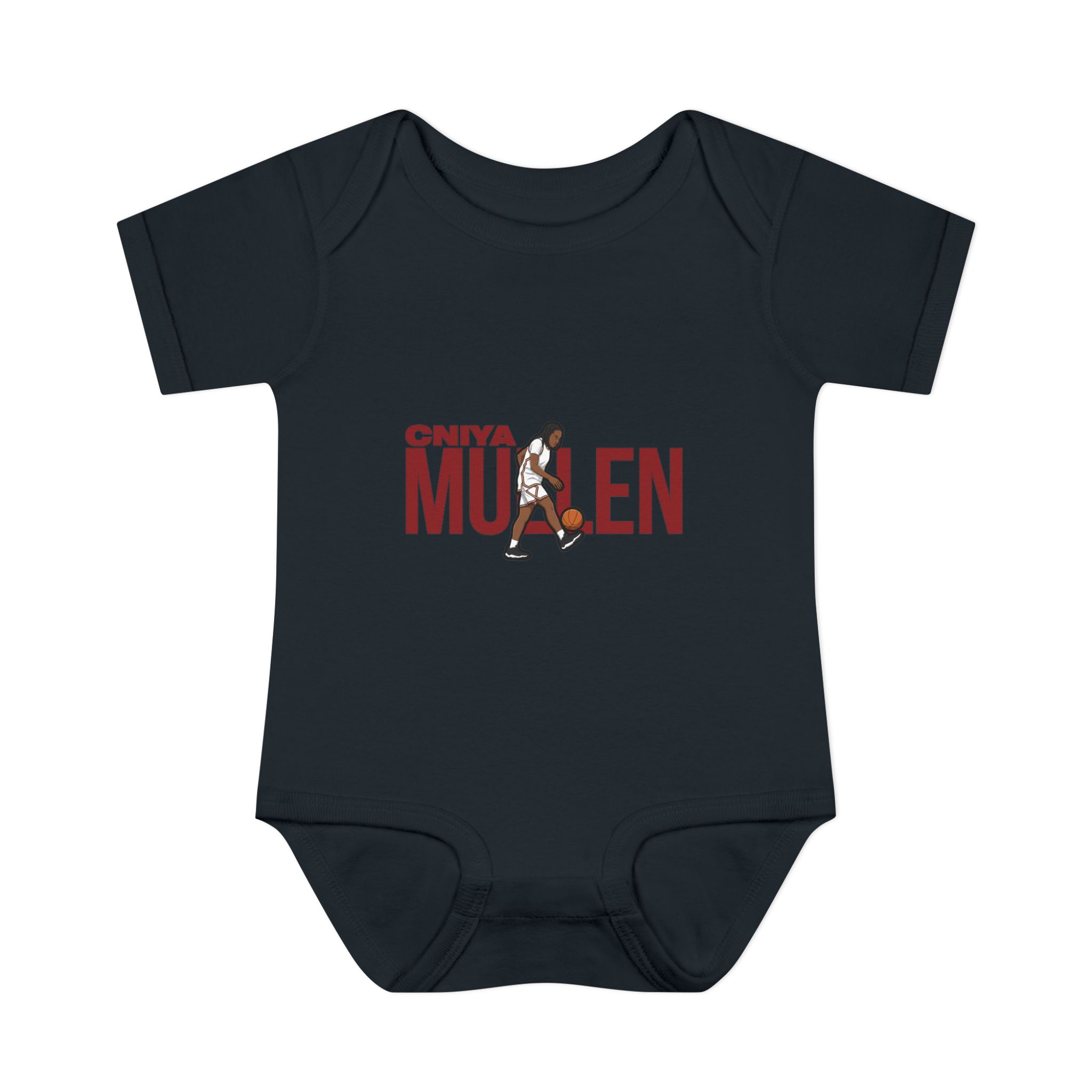 Baby Onesie — character_player_name in Black