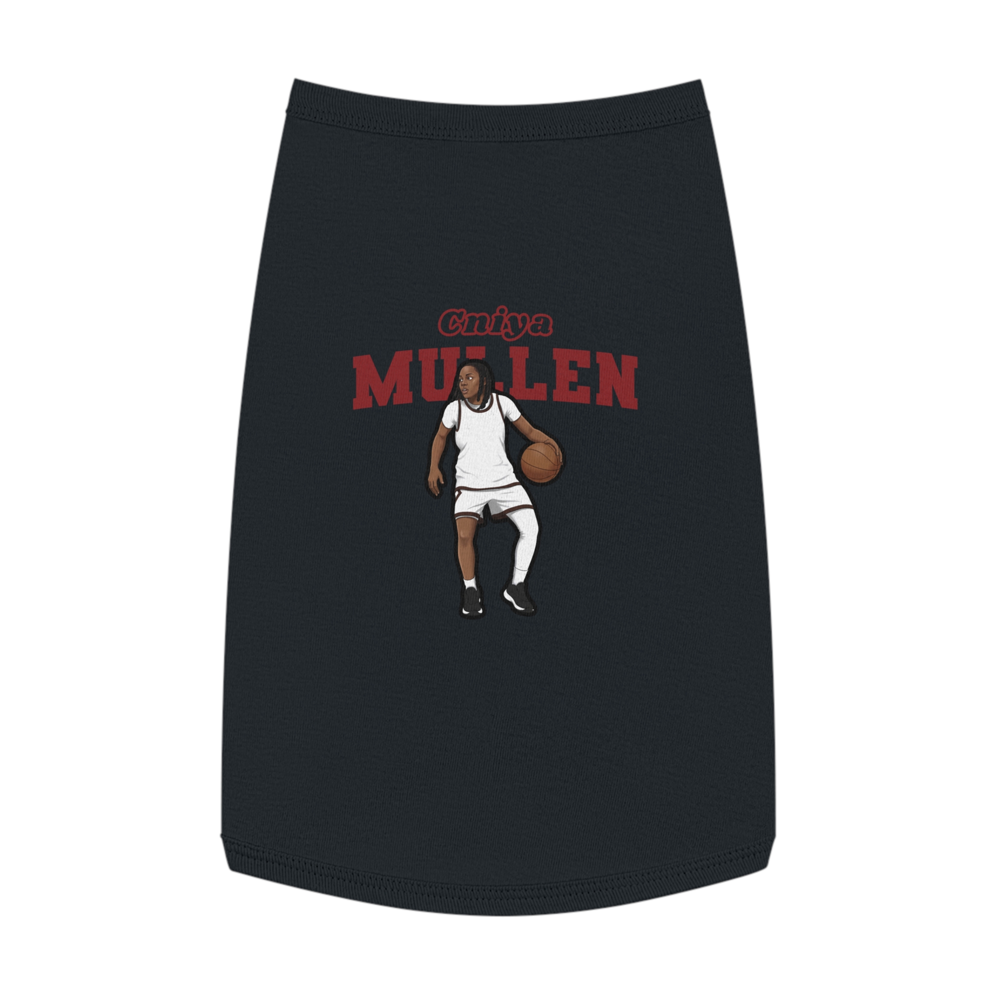 Pet Tank Top — character_name_arch in Black