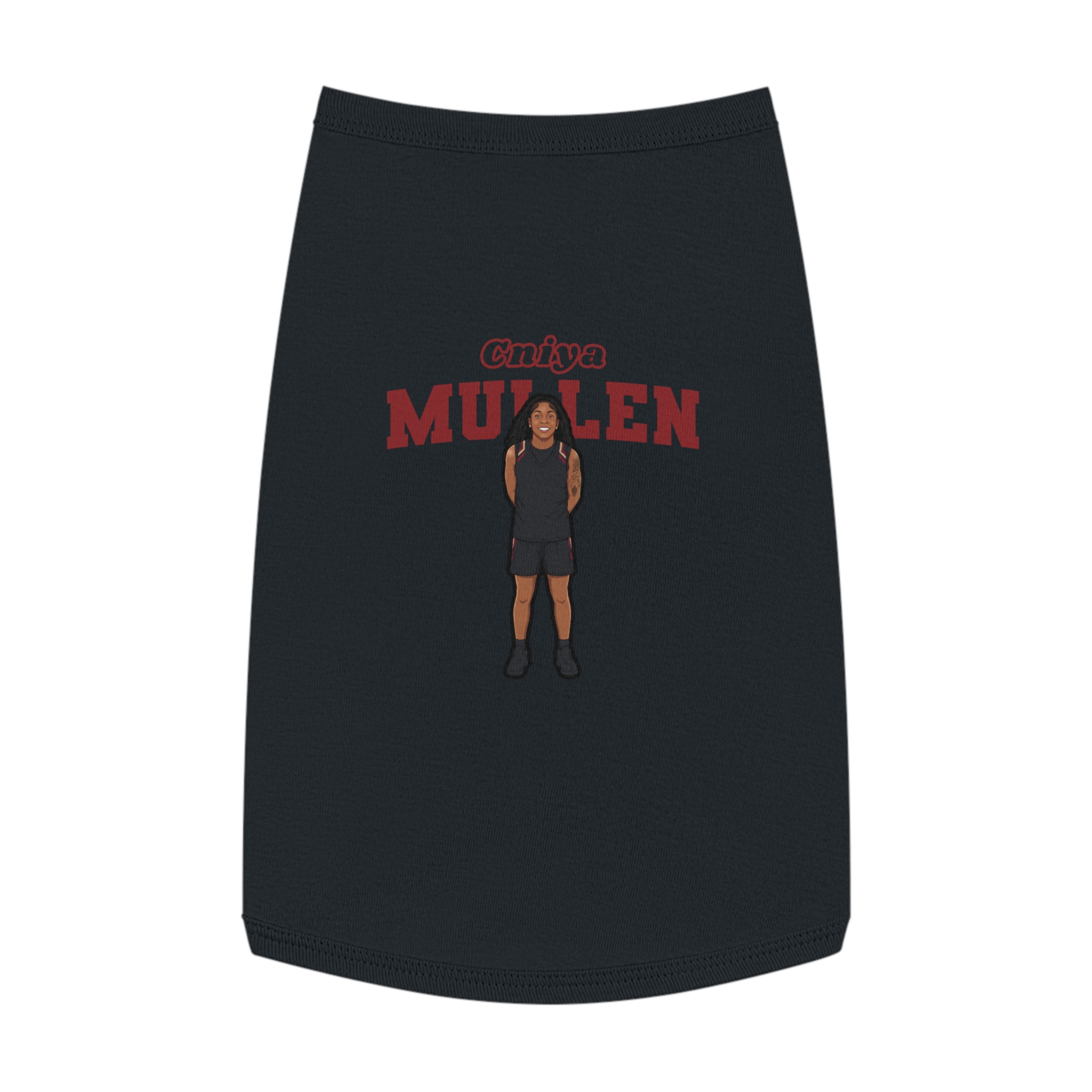 Pet Tank Top — character_name_arch in Black