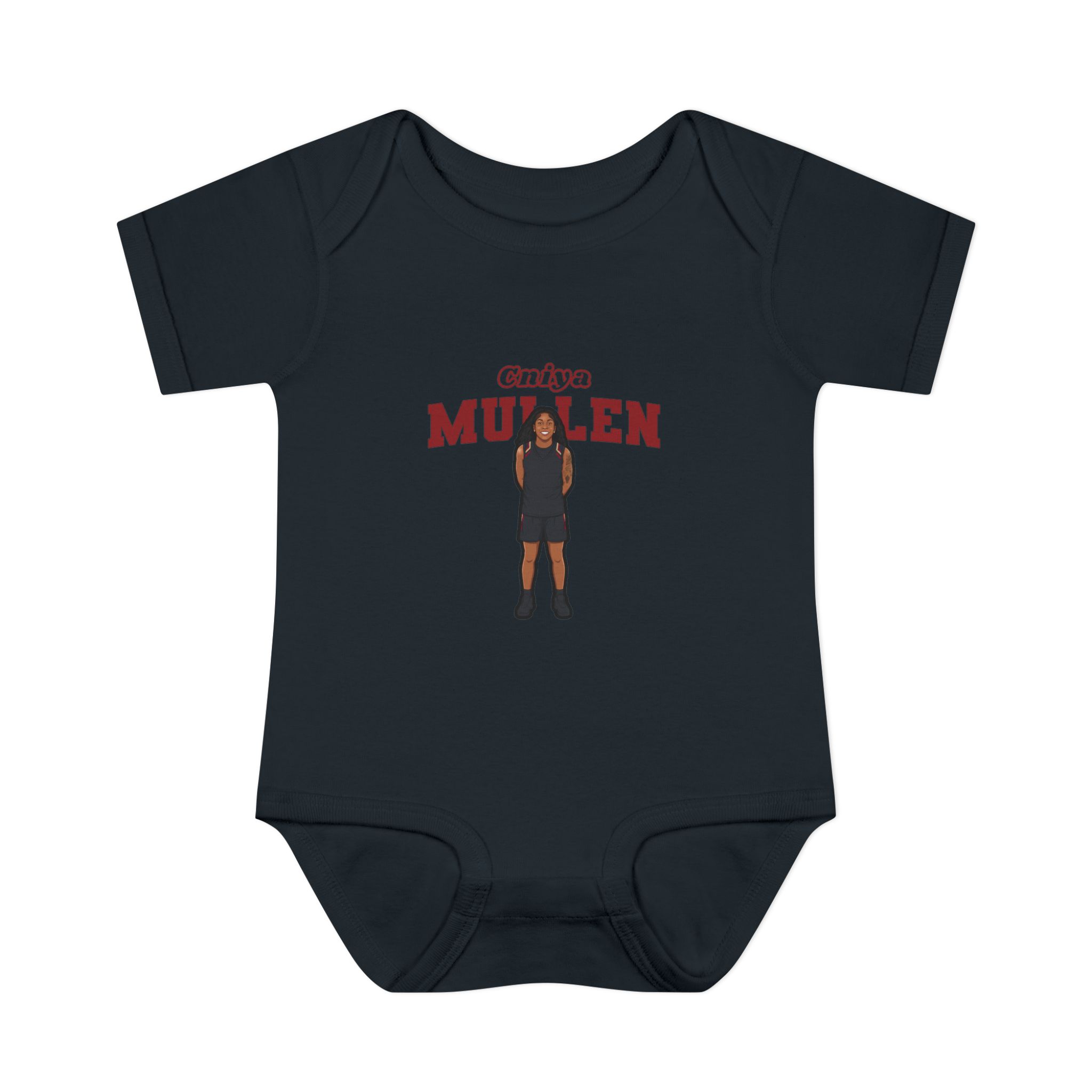 Baby Onesie — character_name_arch in Black