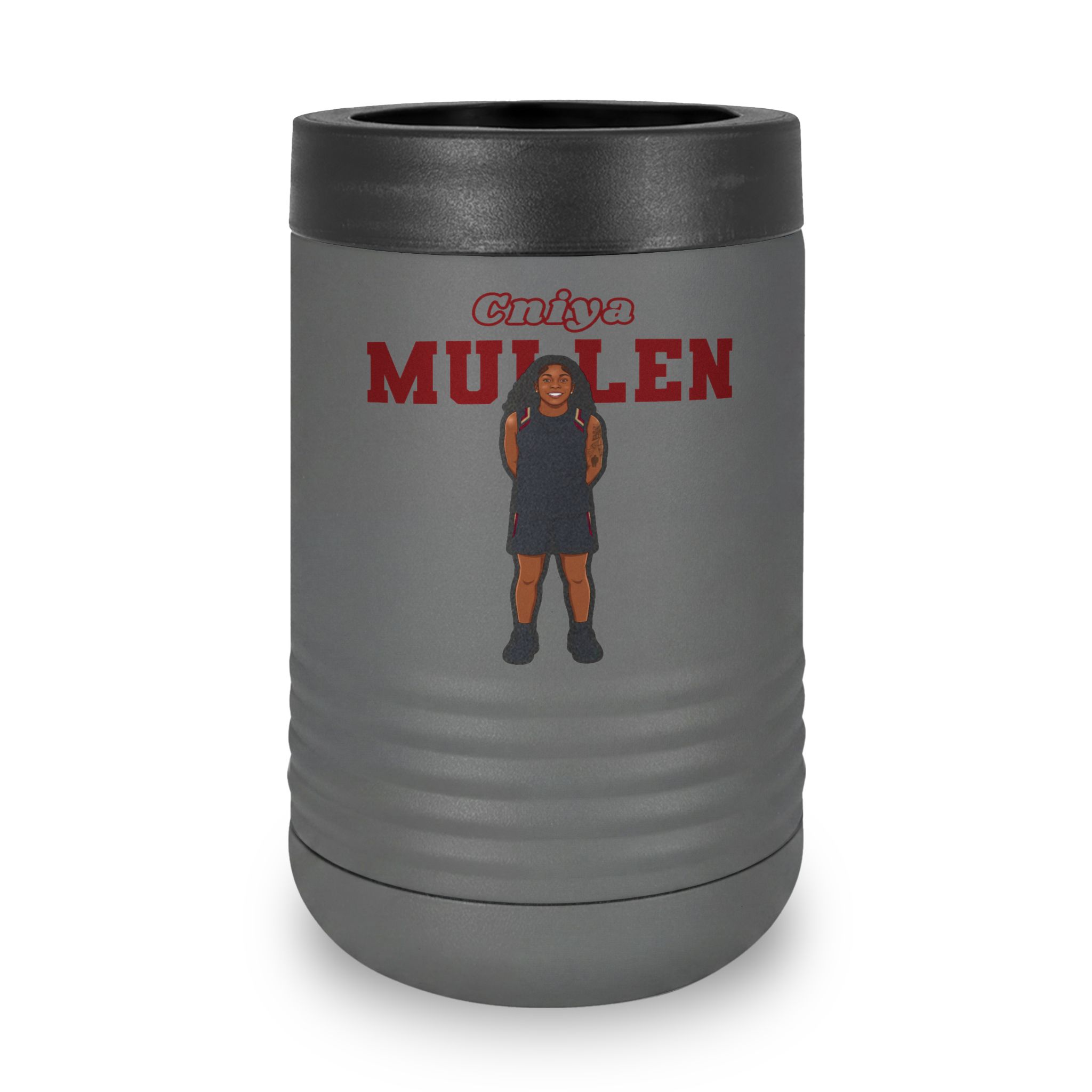 Stainless Can Cooler — character_name_arch in Grey