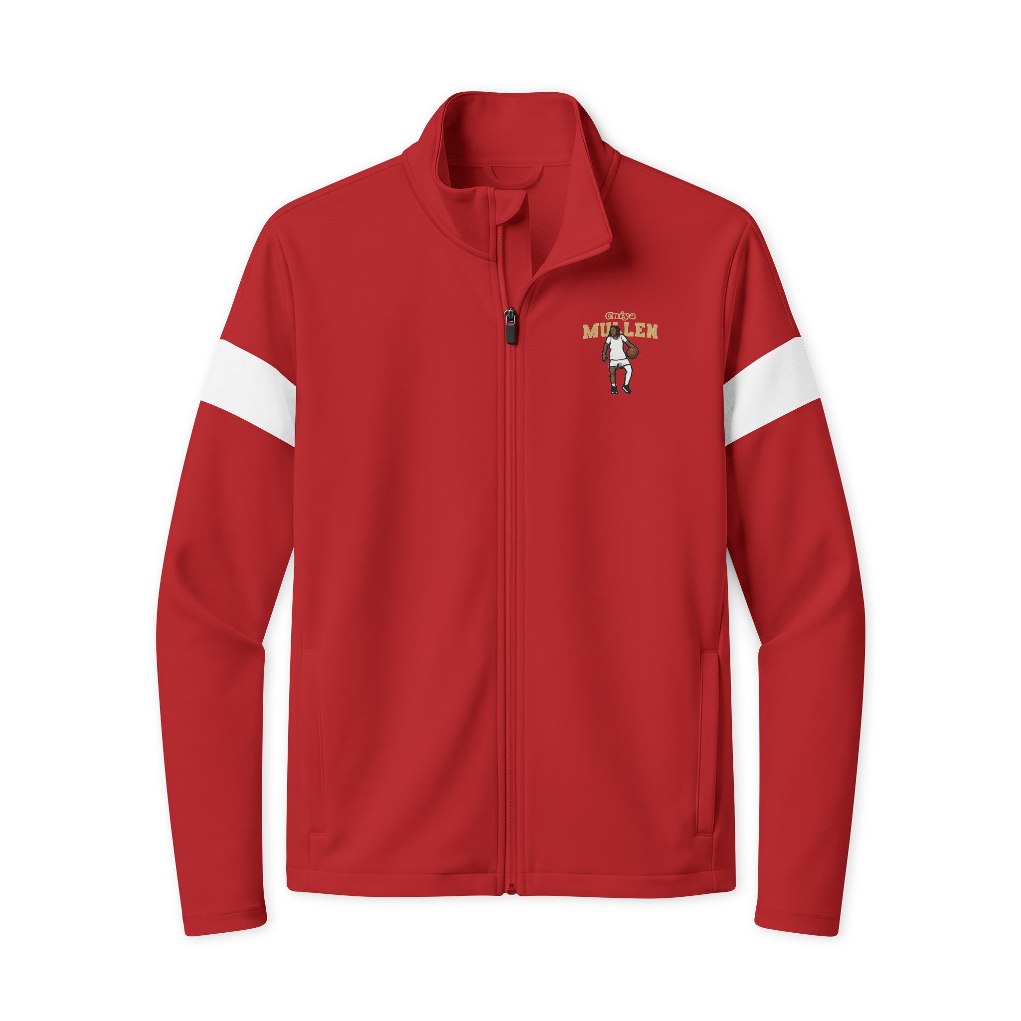Travel Full-Zip Jacket — character_name_arch in Deep Red/ White