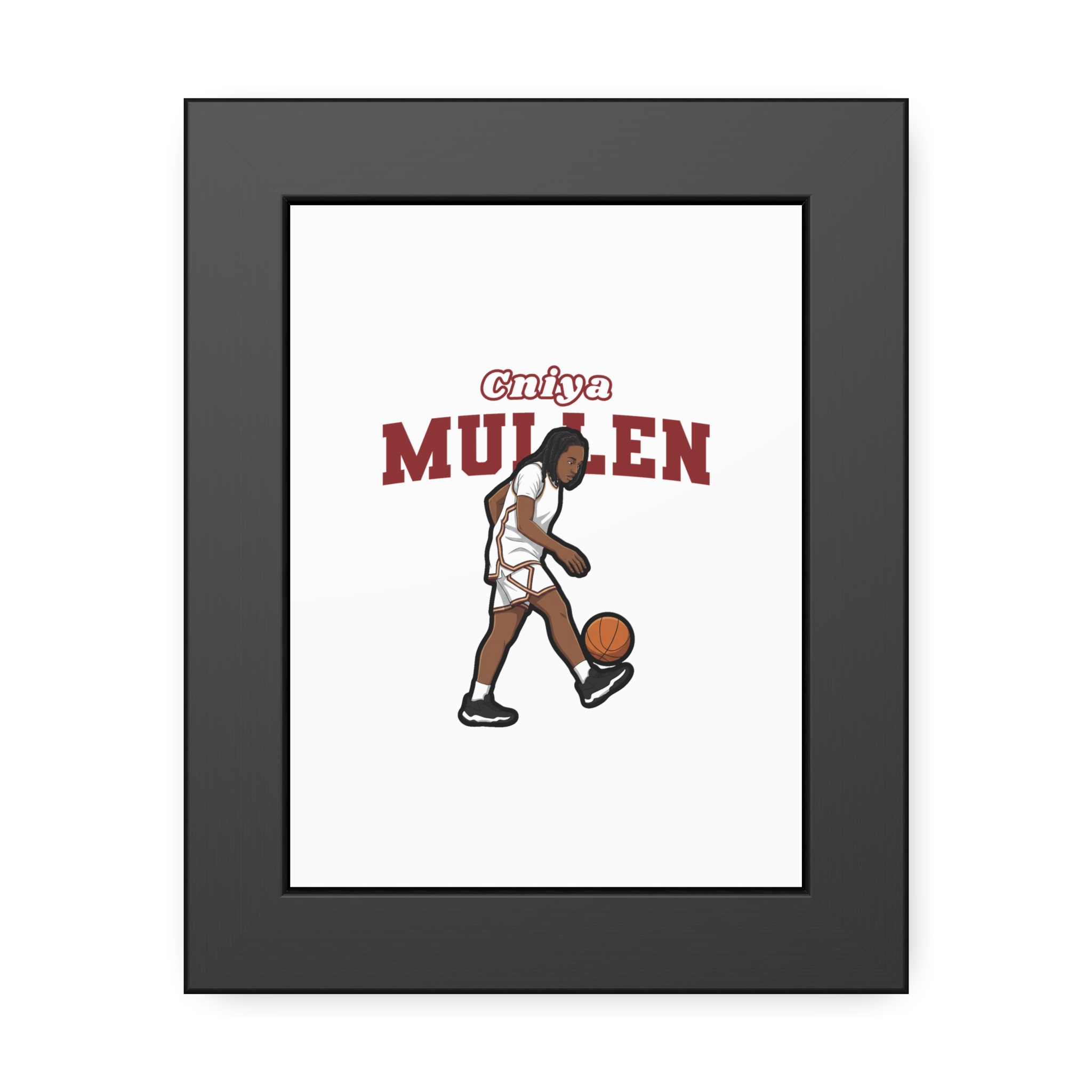 Framed Poster — character_name_arch in Black