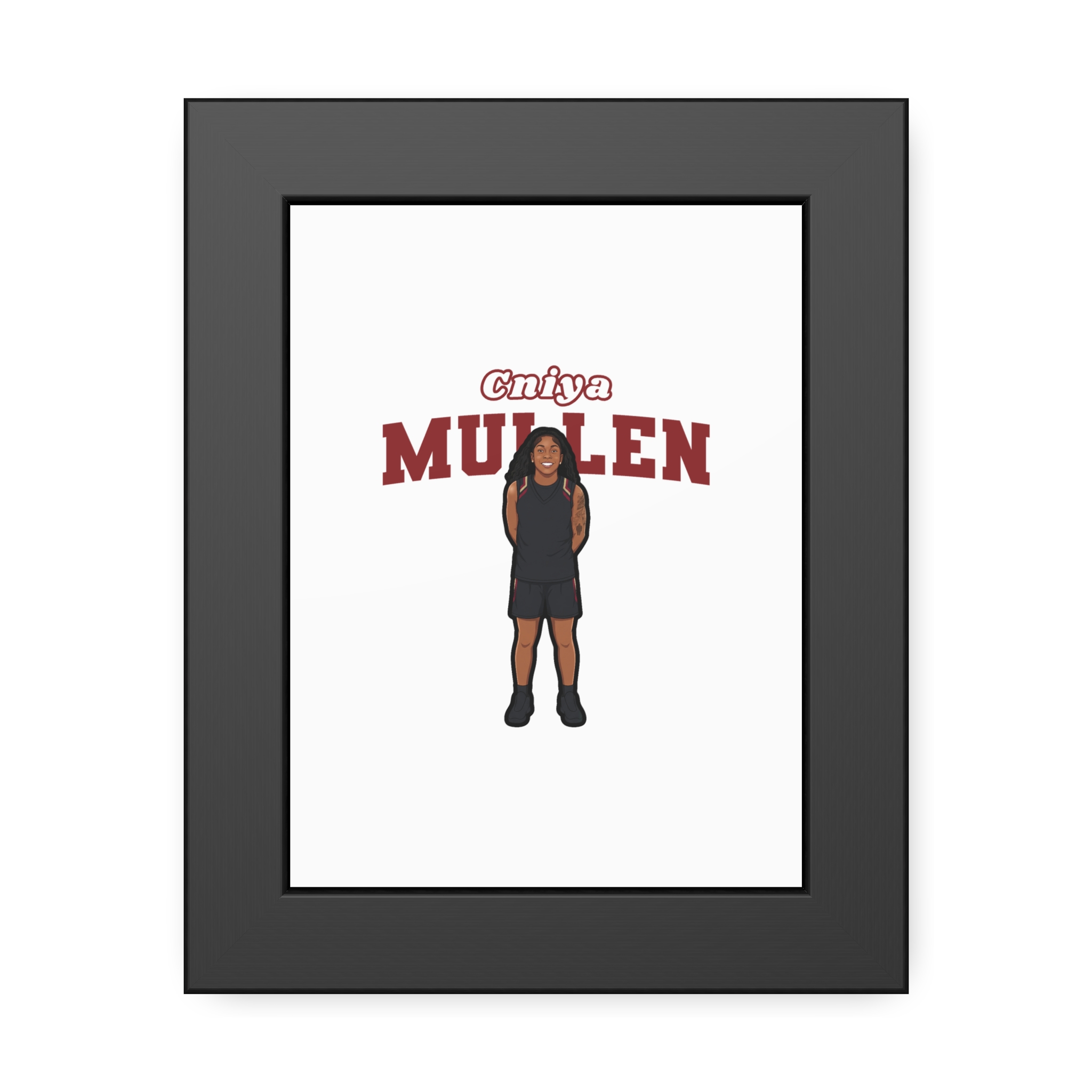 Framed Poster — character_name_arch in Black