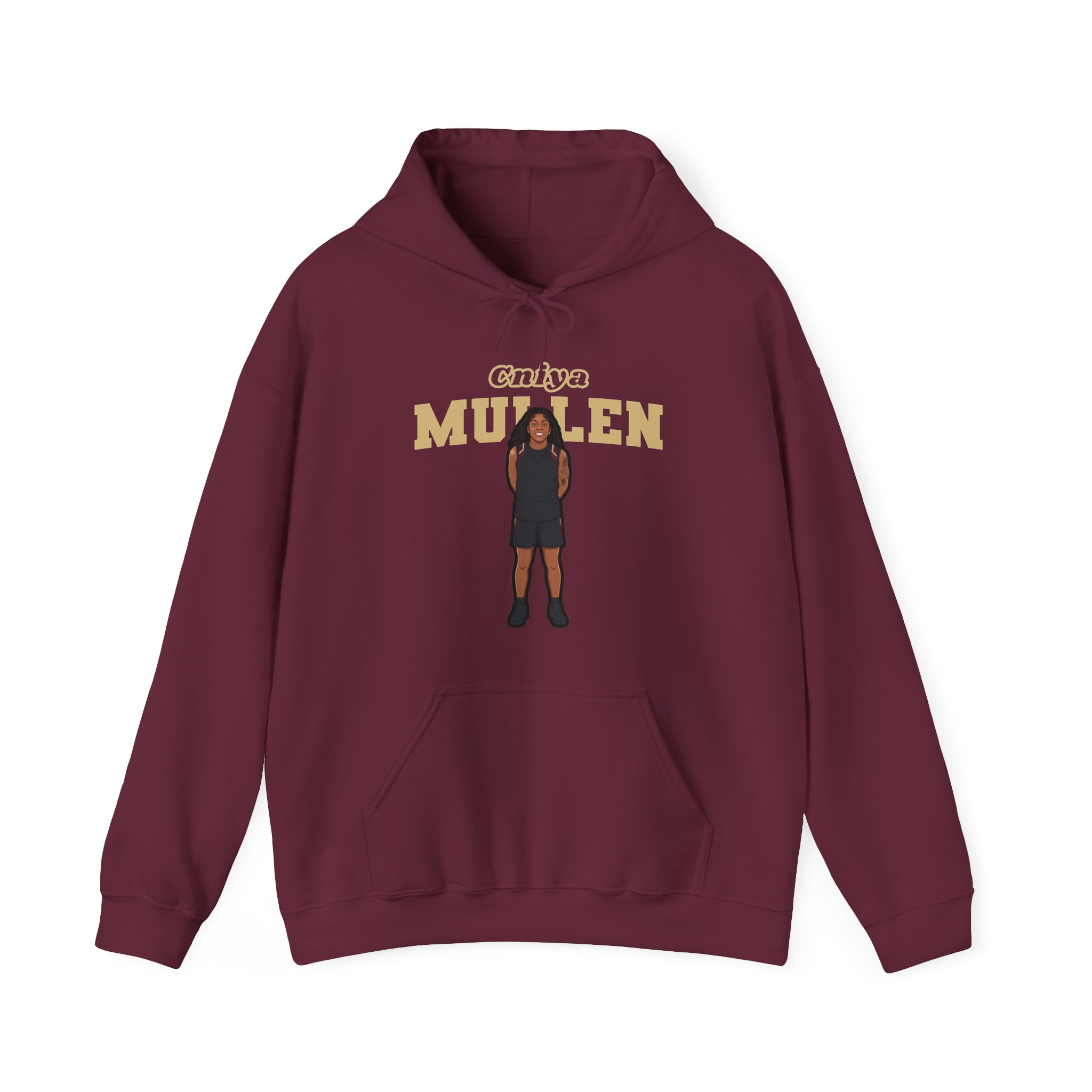 Hoodie — character_name_arch in Maroon