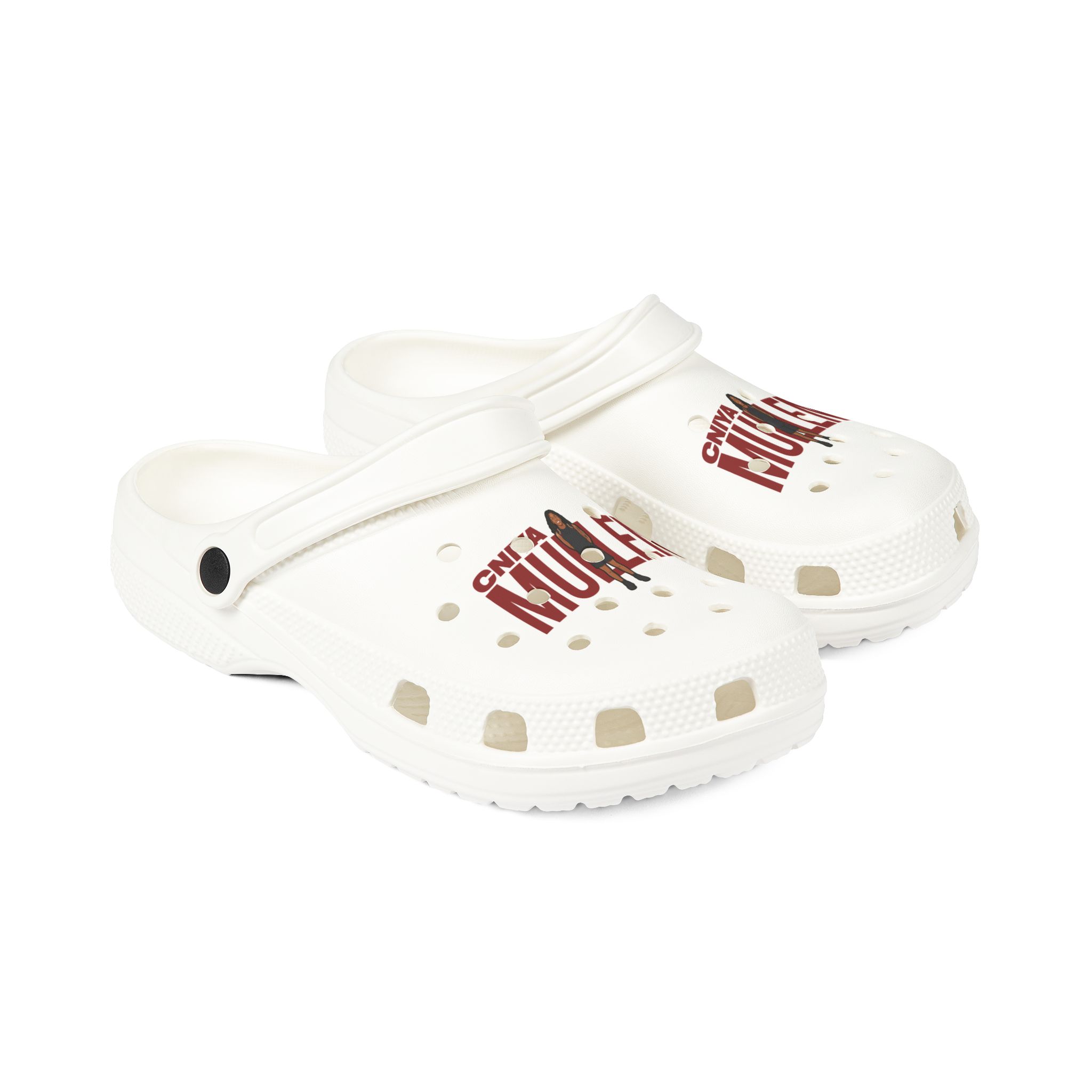 Rubber Clogs — character_player_name in White