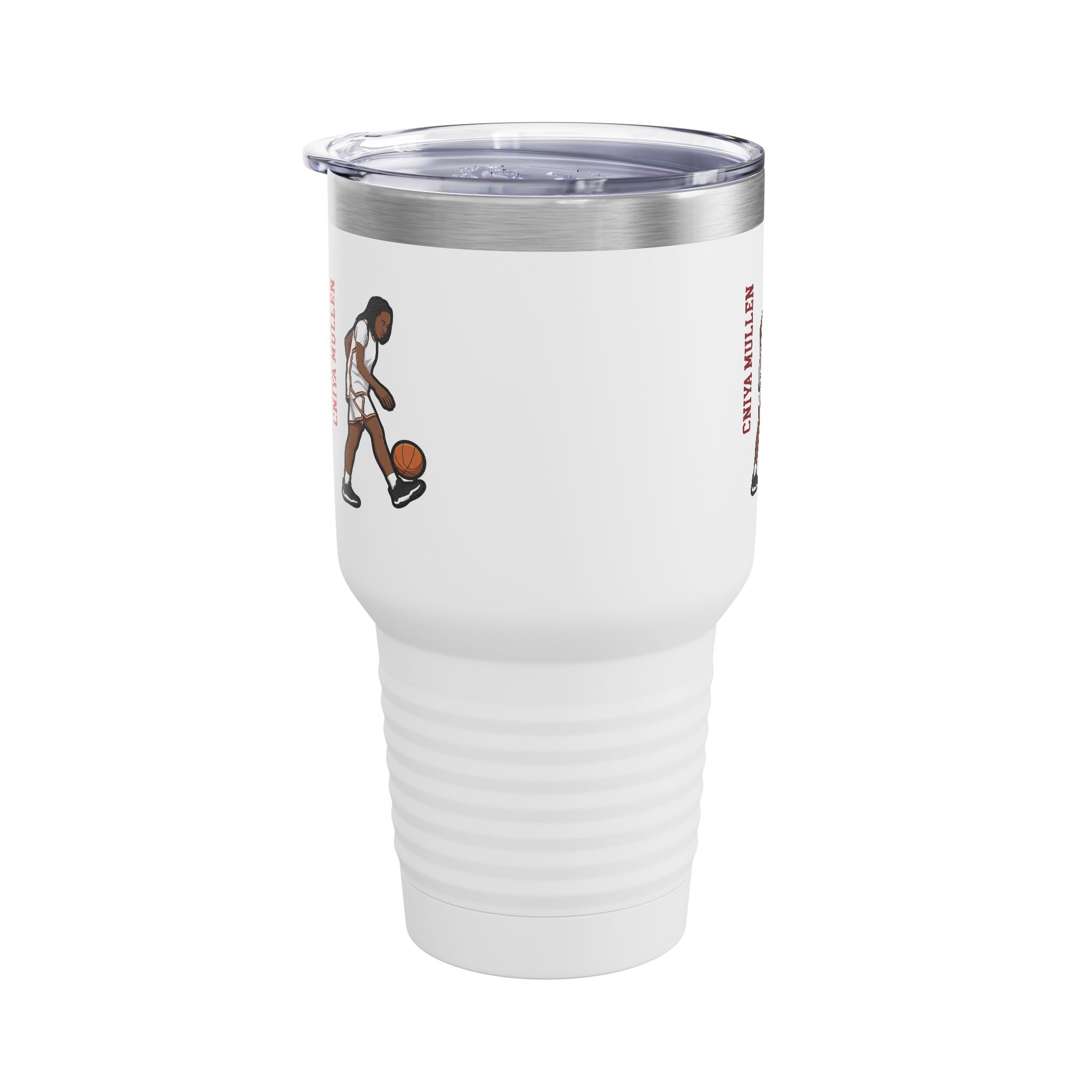30oz Tumbler — character_name_vertical in White