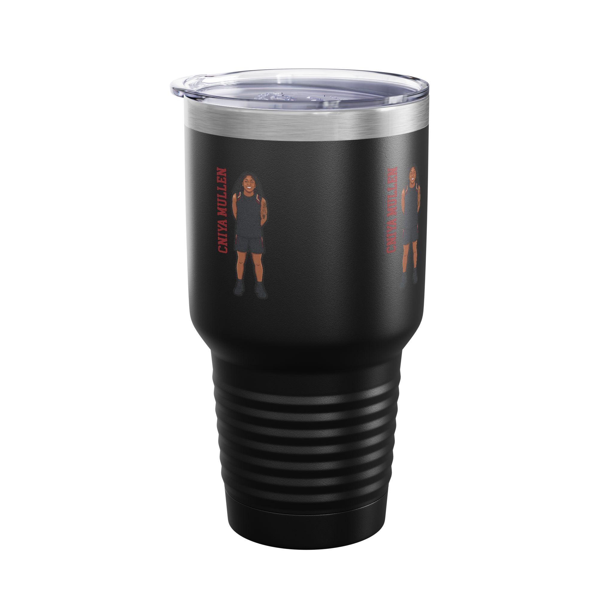 30oz Tumbler — character_name_vertical in Black