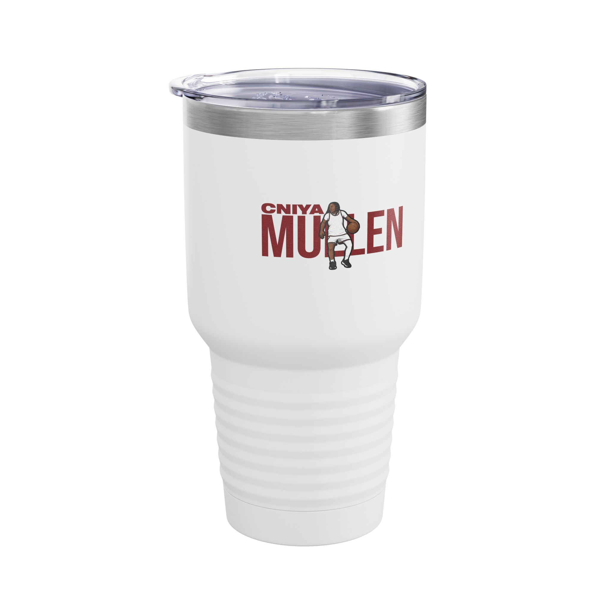30oz Tumbler — character_player_name in White