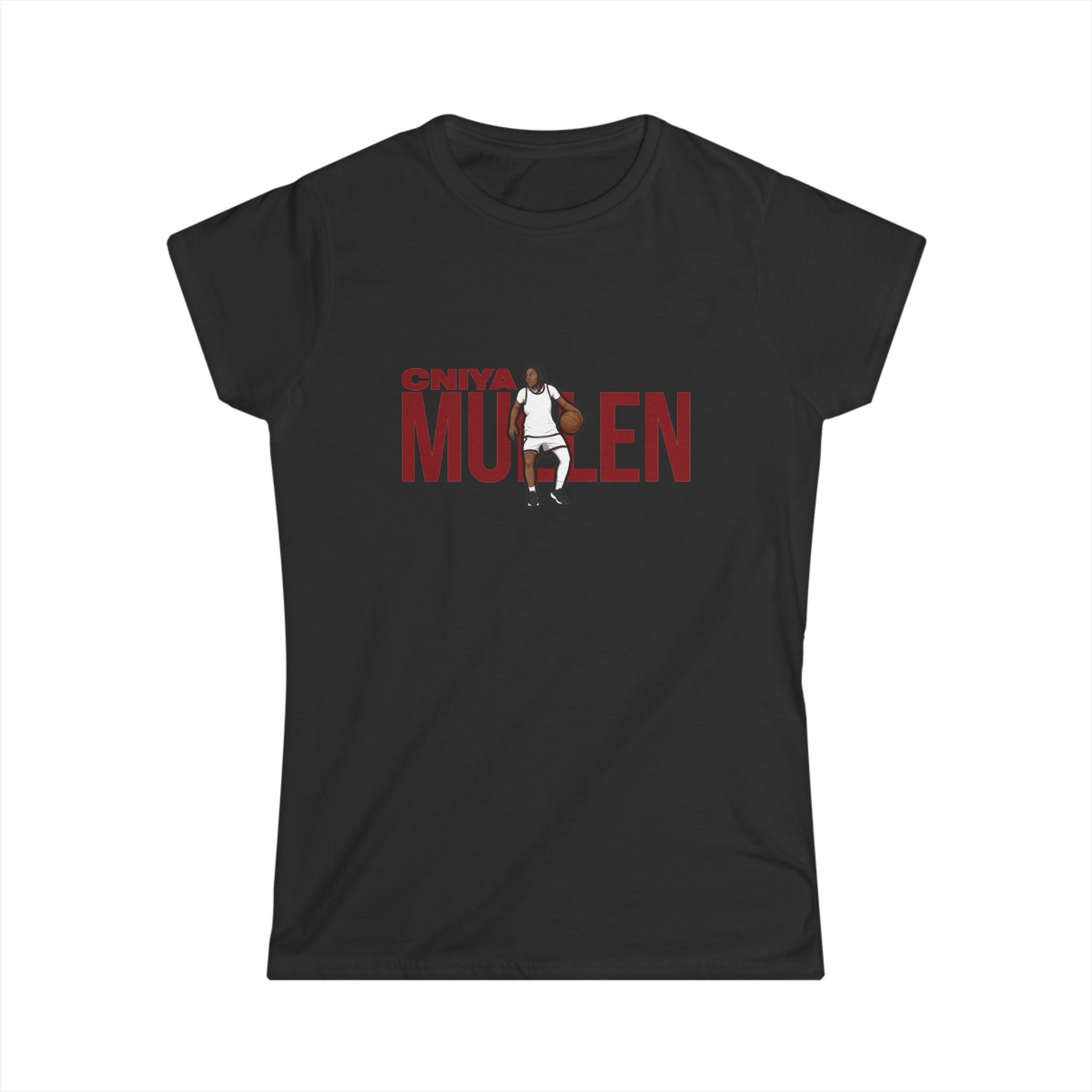 Women's Softstyle Tee — character_player_name in Black