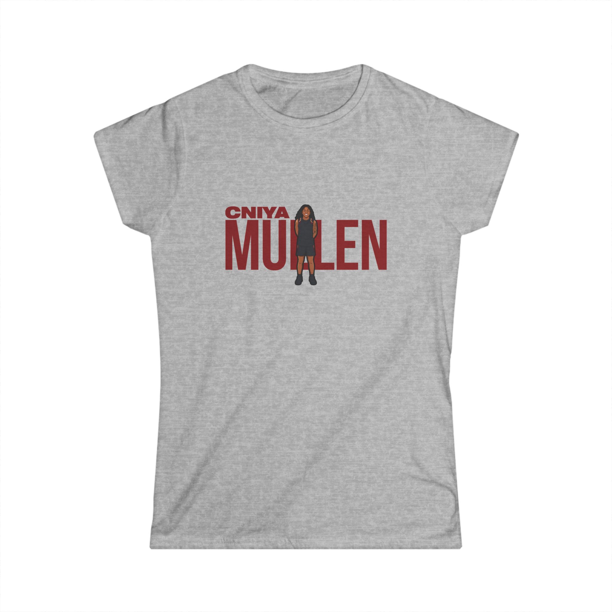 Women's Softstyle Tee — character_player_name in Grey