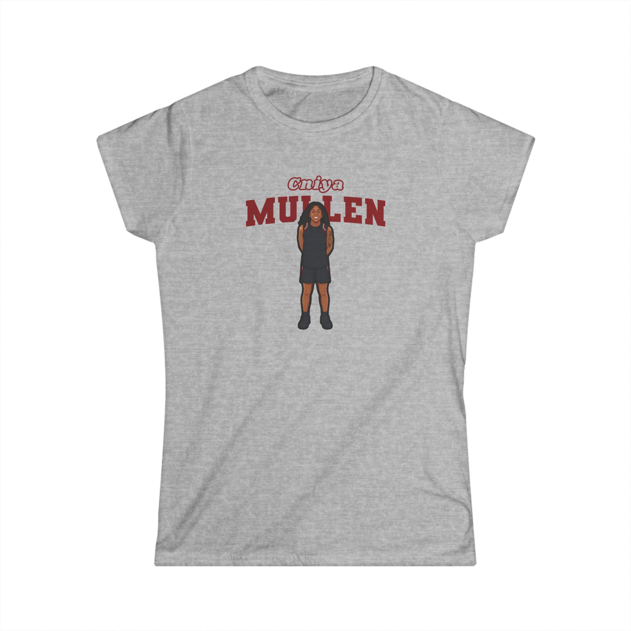 Women's Softstyle Tee — character_name_arch in Grey