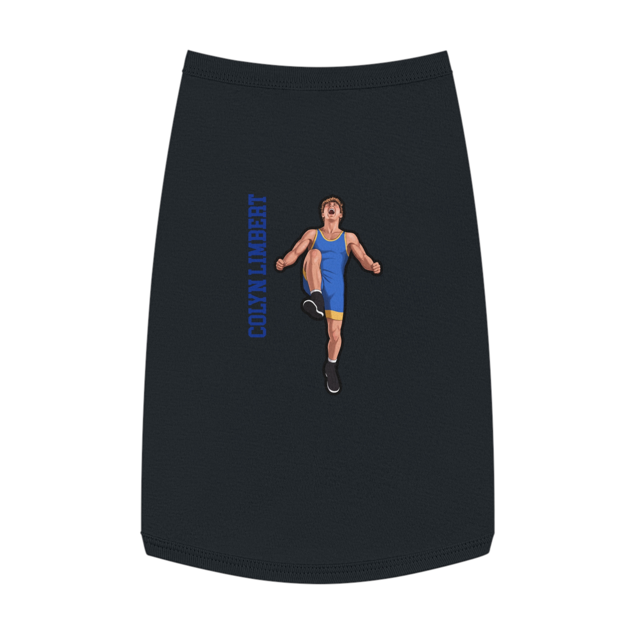 Pet Tank Top — character_name_vertical in Black