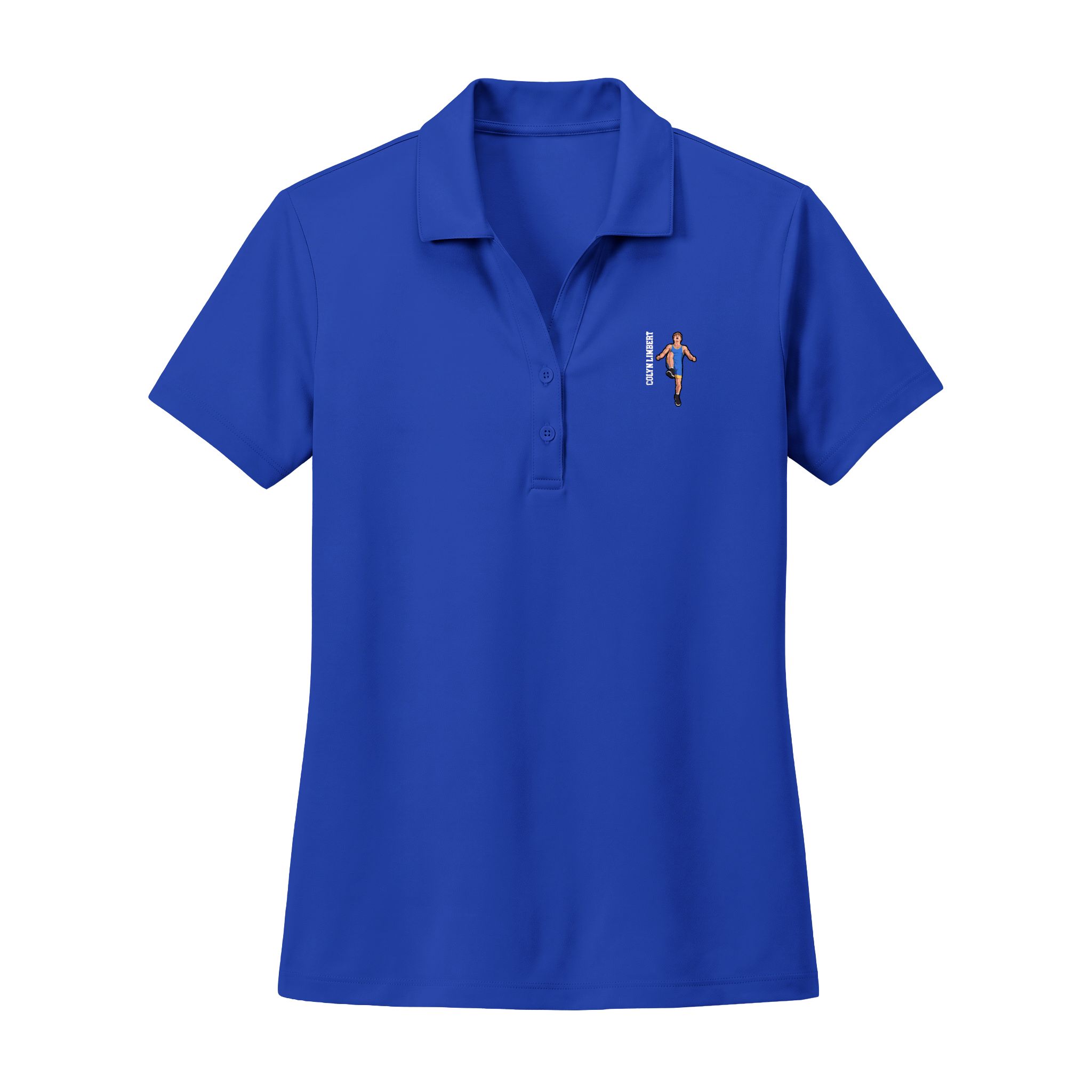 Women's Polo — character_name_vertical in Royal