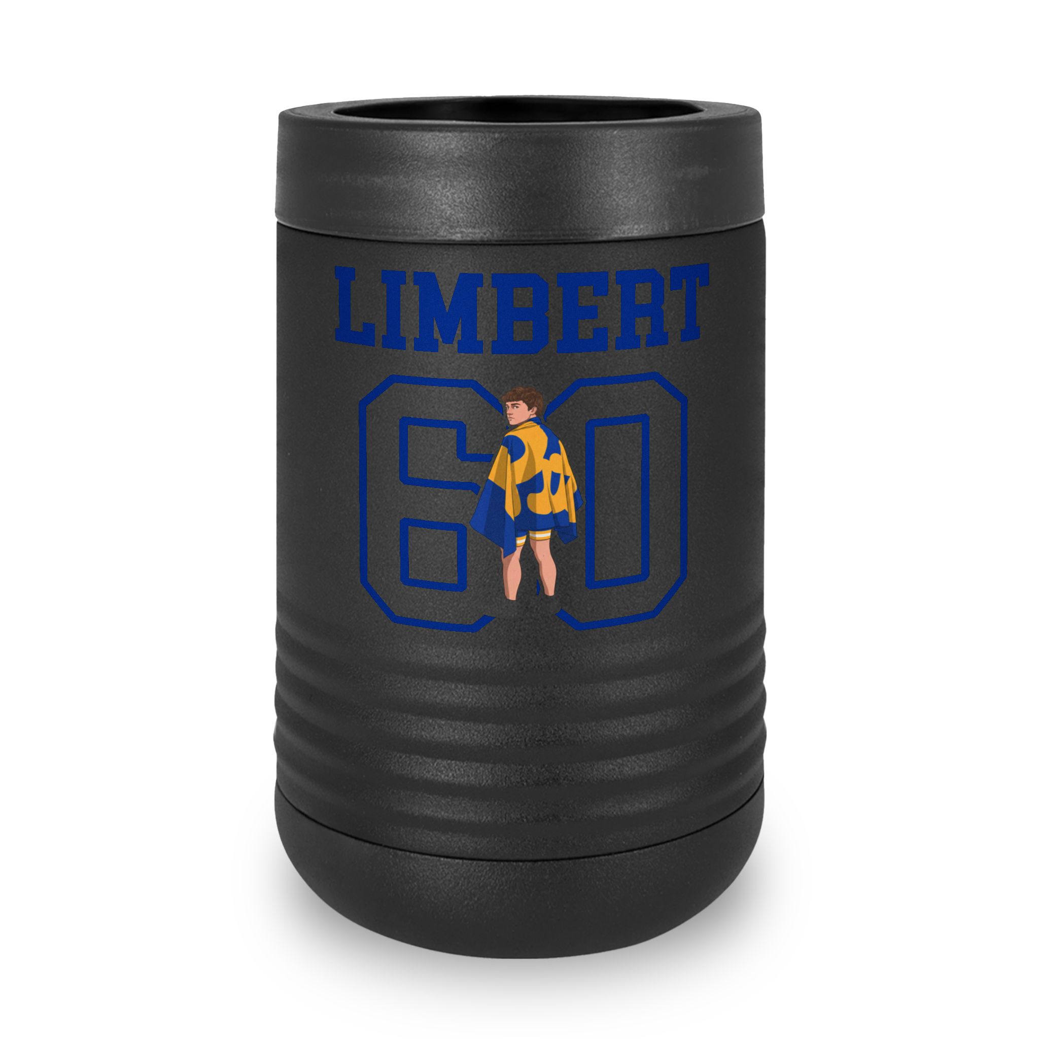 Stainless Can Cooler — character_shirsey in Black