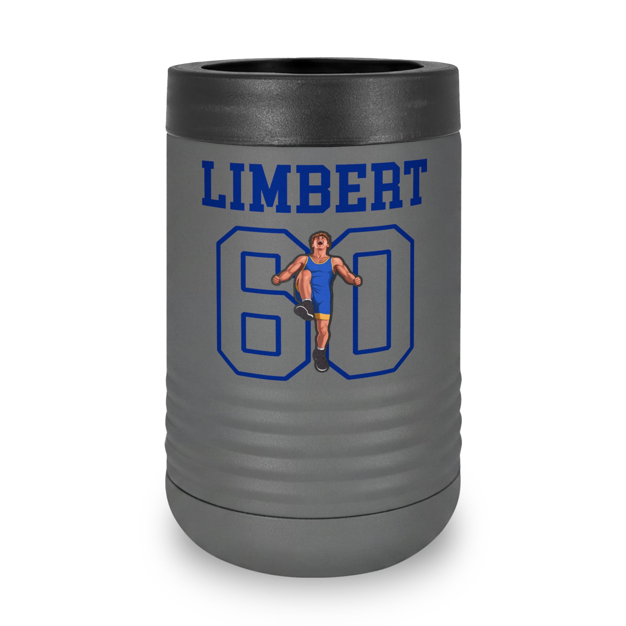 Stainless Can Cooler — character_shirsey in Grey
