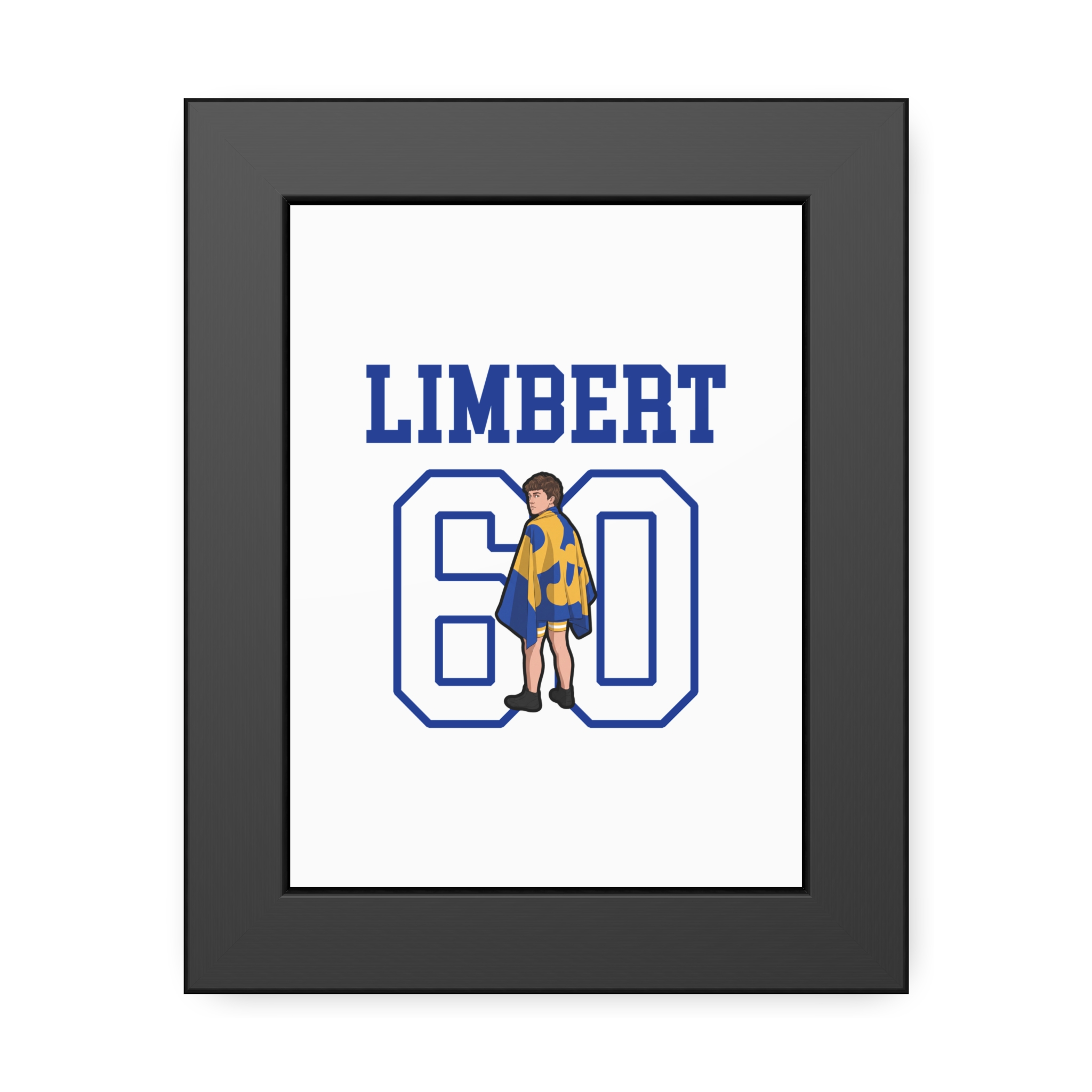 Framed Poster — character_shirsey in Black