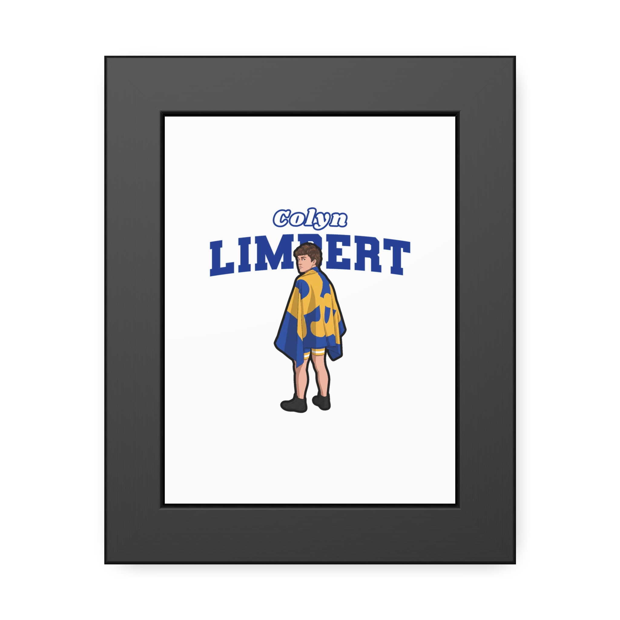 Framed Poster — character_name_arch in Black