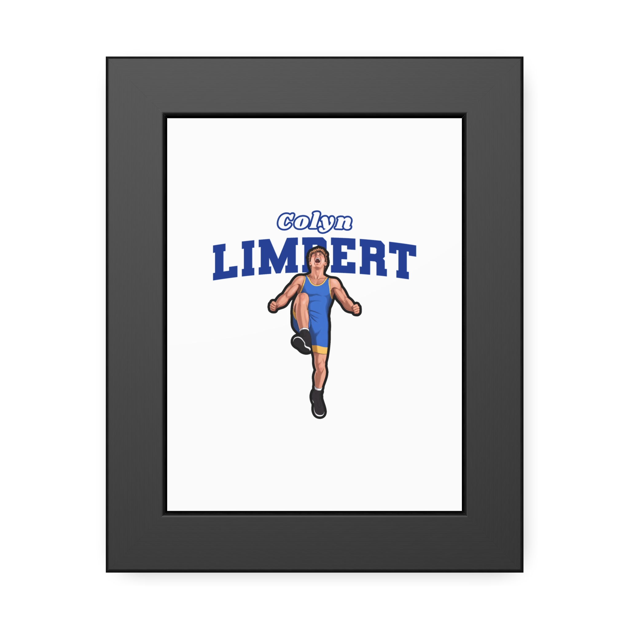 Framed Poster — character_name_arch in Black