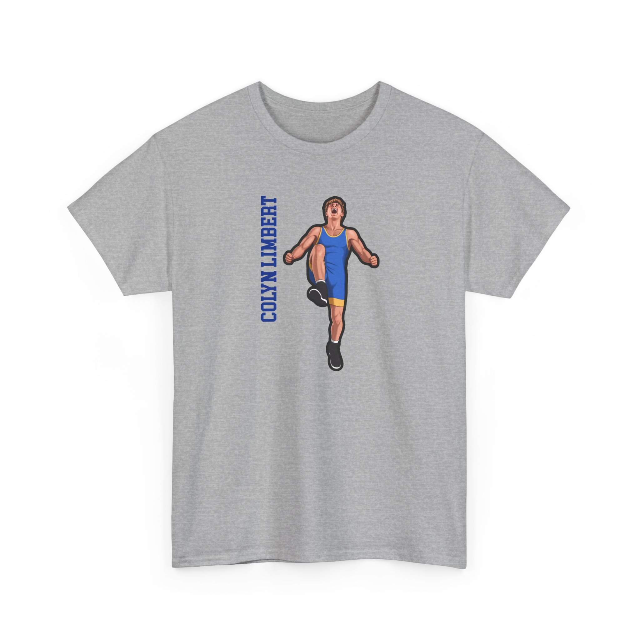 Tee — character_name_vertical in Grey