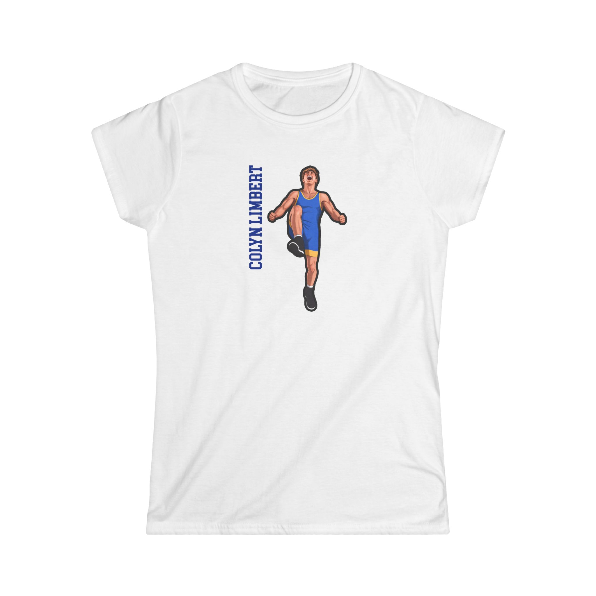 Women's Softstyle Tee — character_name_vertical in White
