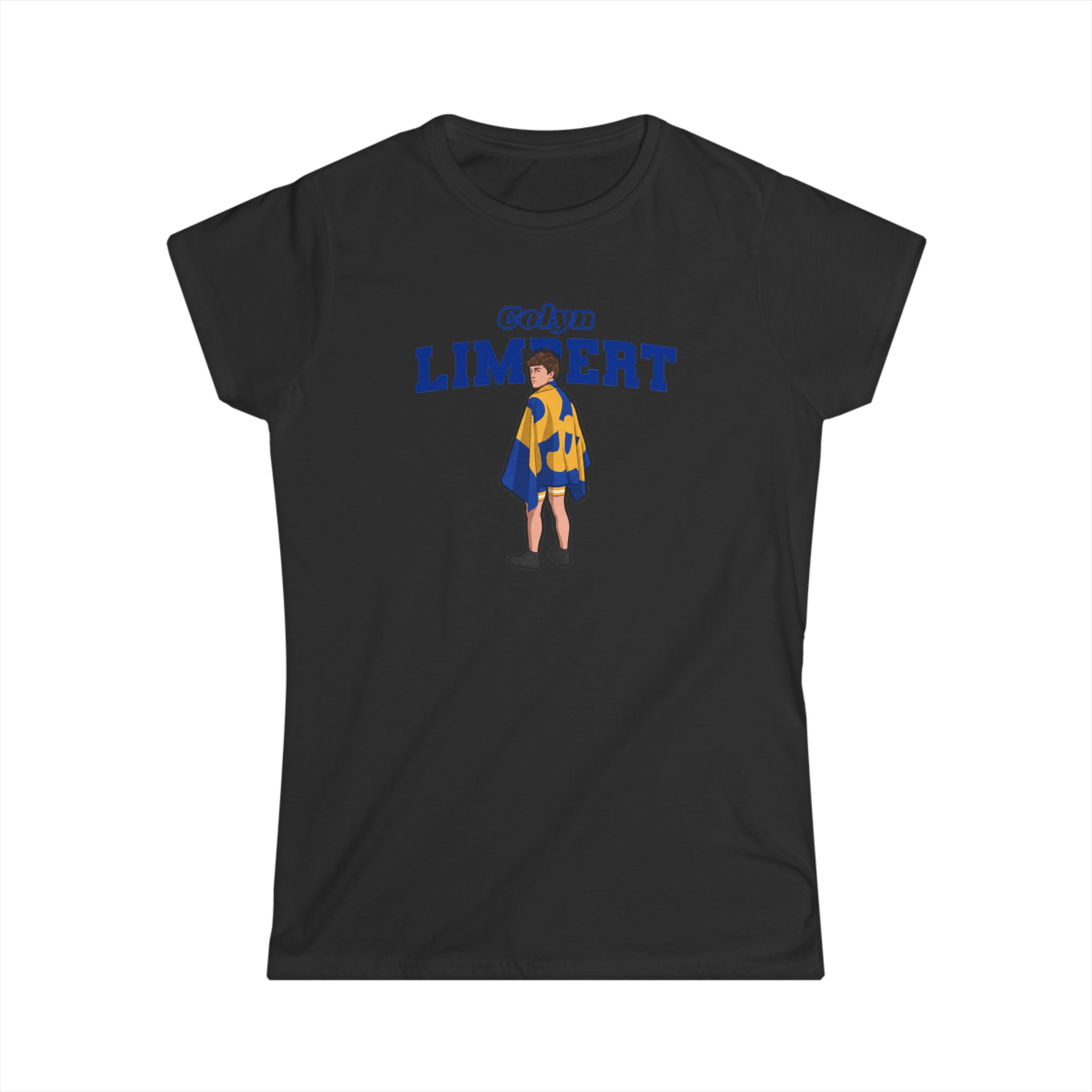 Women's Softstyle Tee — character_name_arch in Black