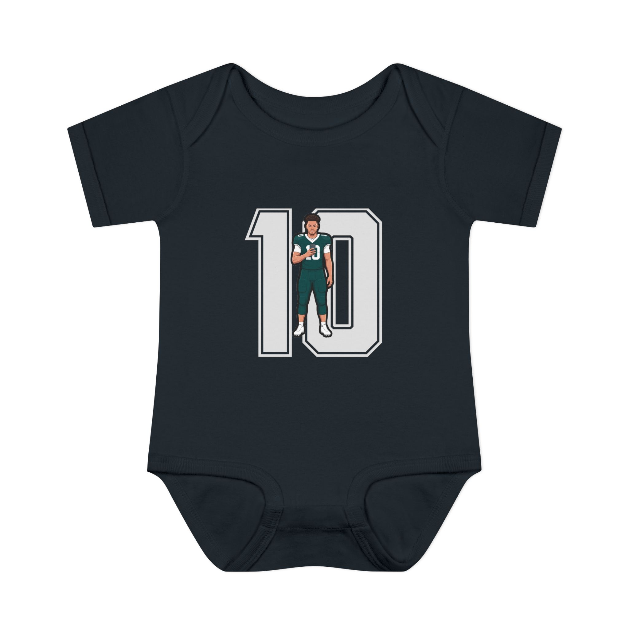 Baby Onesie — character_number in Black