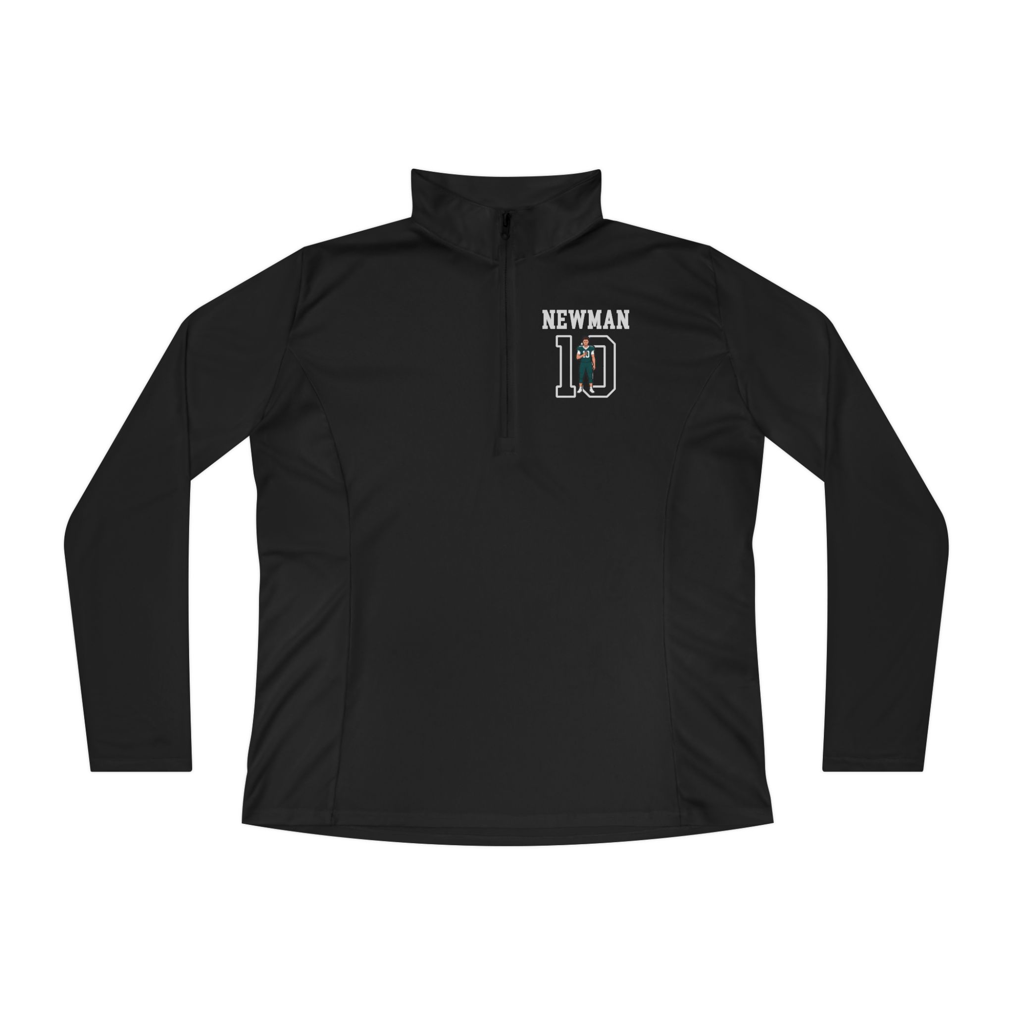Women's Q-Zip Pullover — character_shirsey in Black