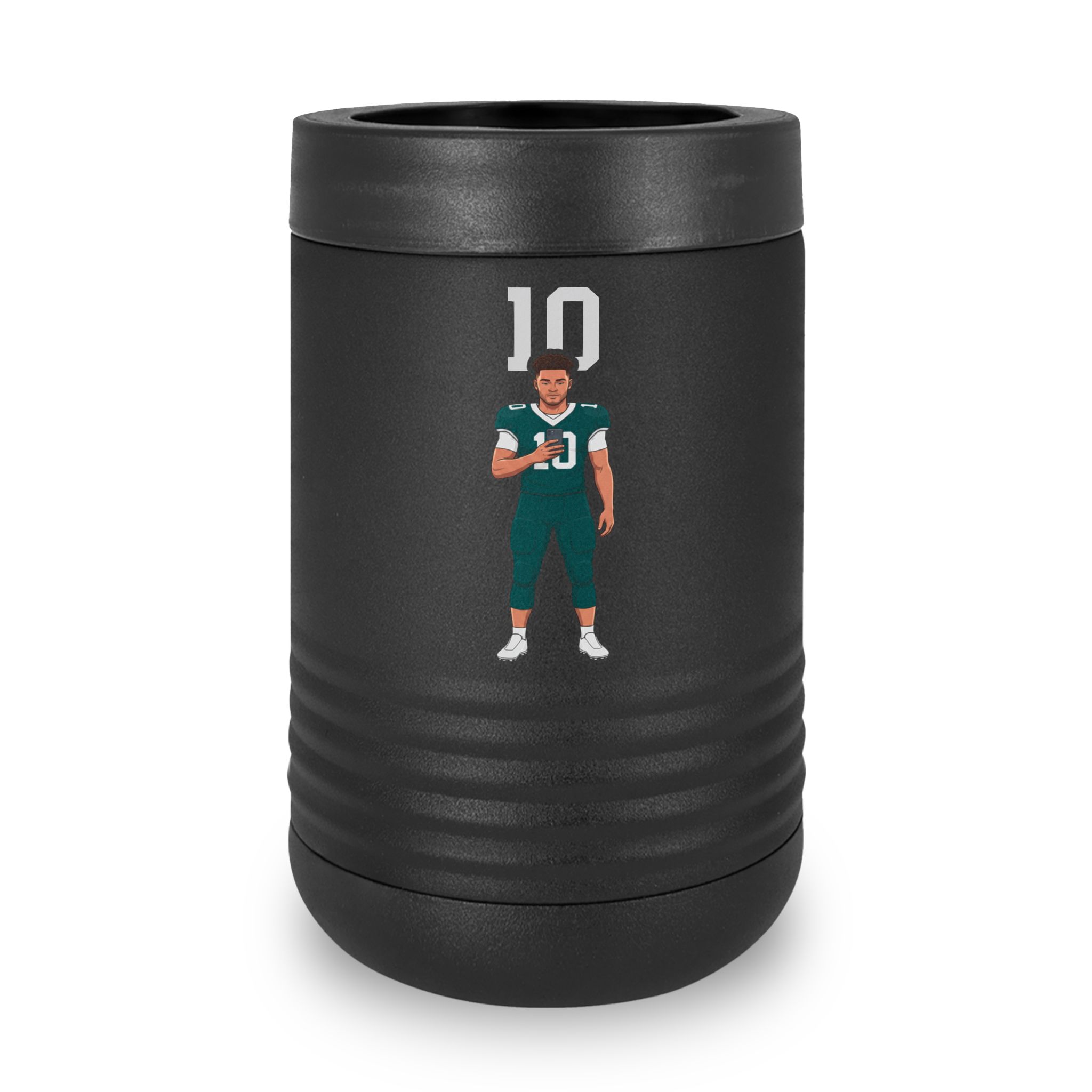 Stainless Can Cooler — character_number_top in Black