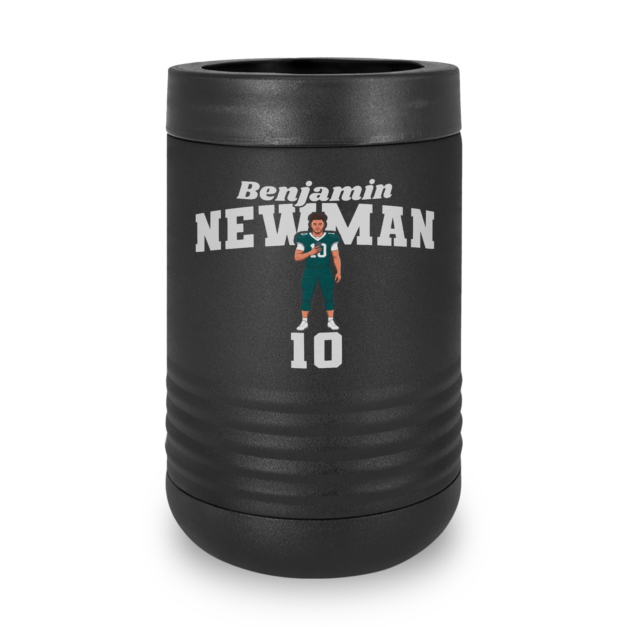 Stainless Can Cooler — character_signature_arch in Black