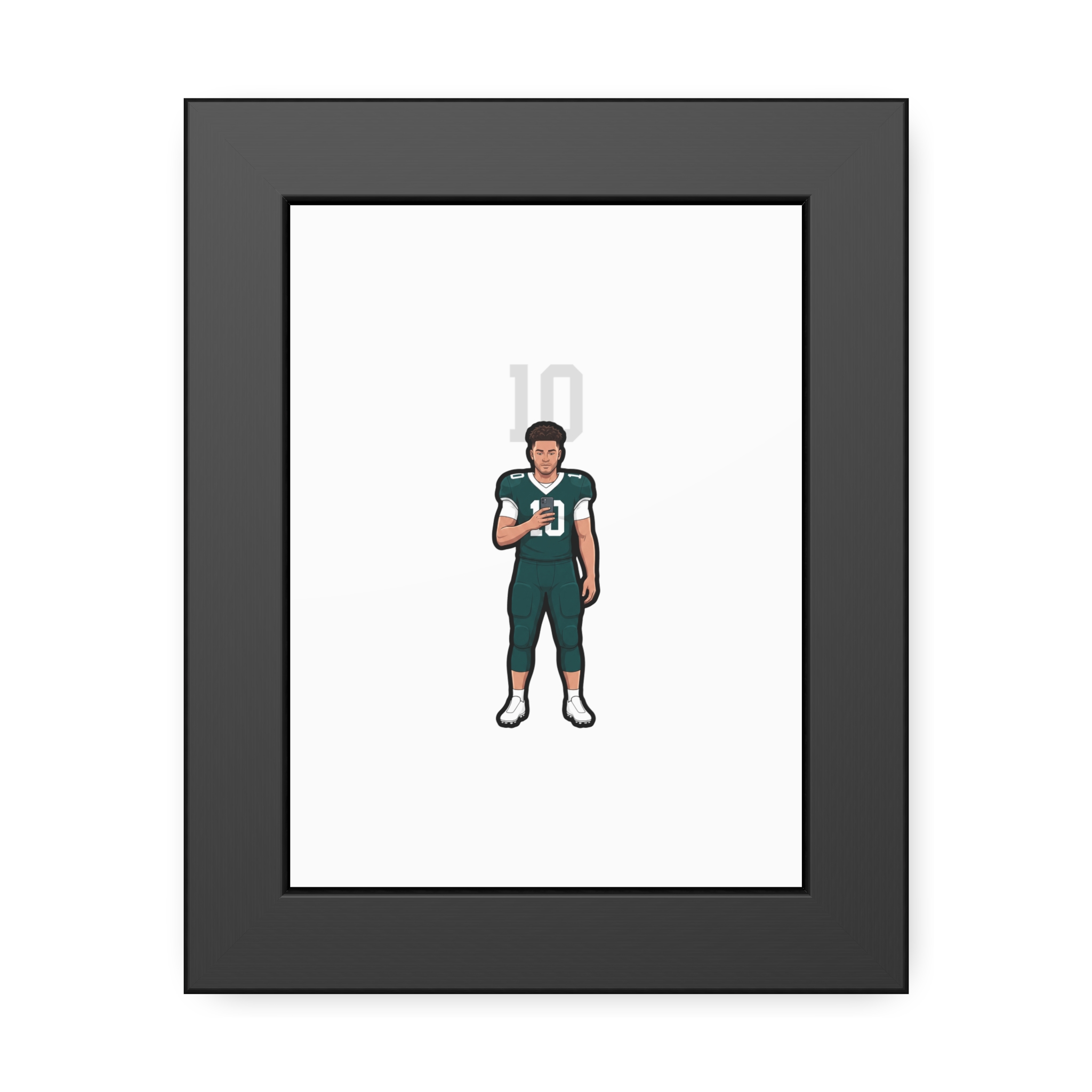 Framed Poster — character_number_top in Black