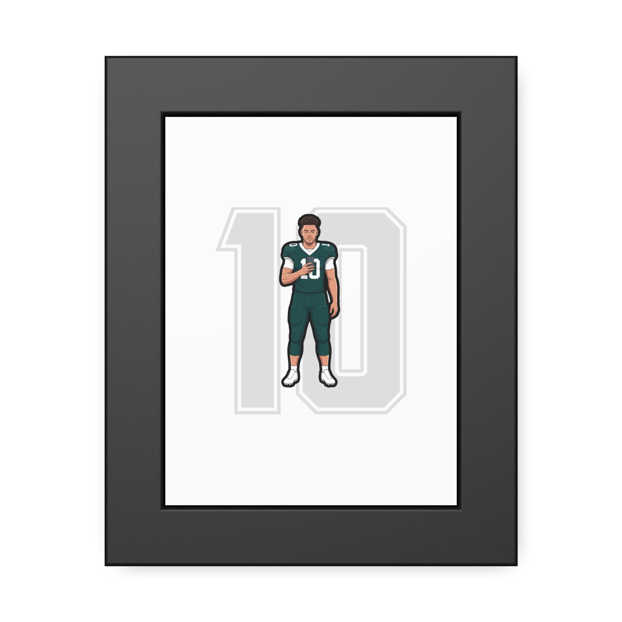 Framed Poster — character_number in Black