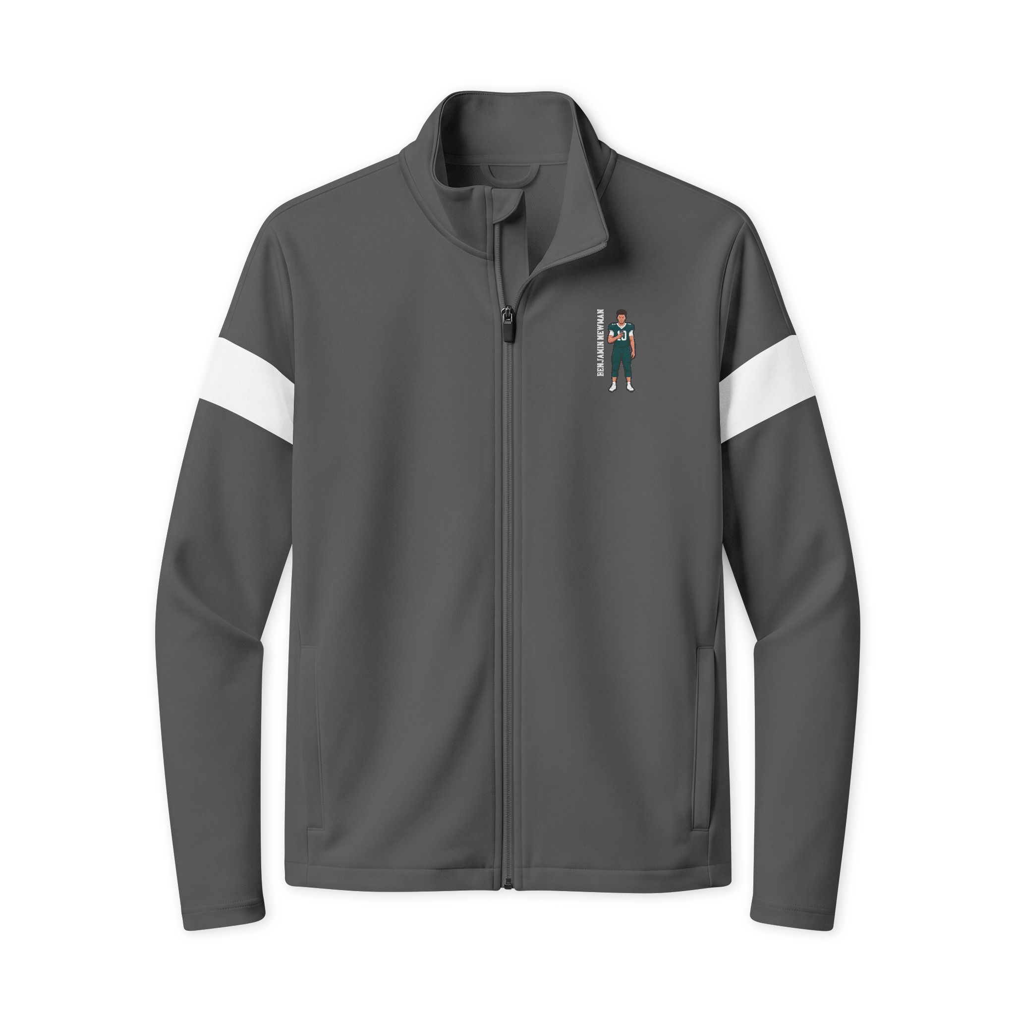 Travel Full-Zip Jacket — character_name_vertical in Iron Grey/ White