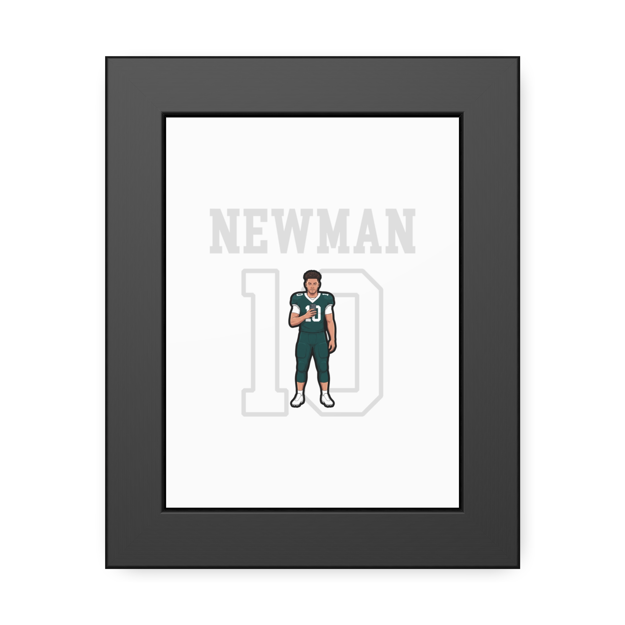 Framed Poster — character_shirsey in Black