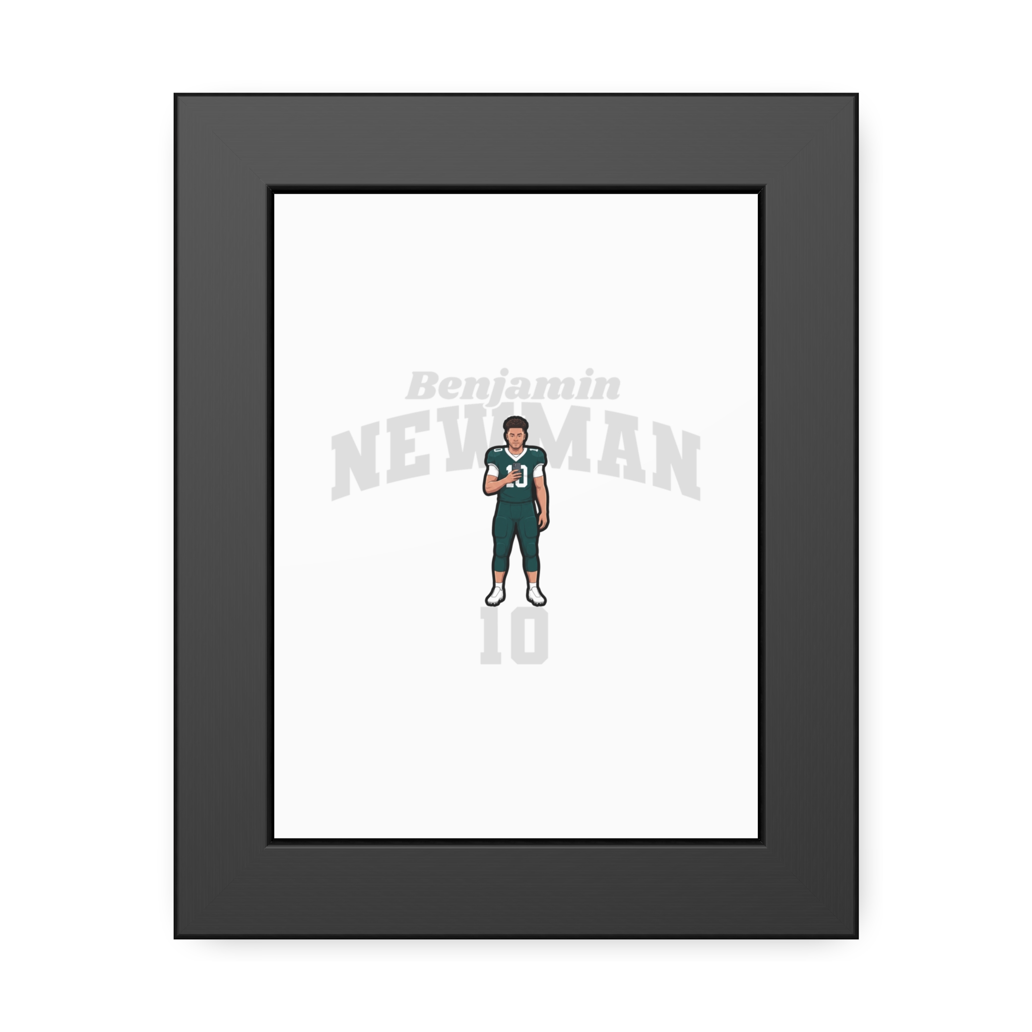 Framed Poster — character_signature_arch in Black