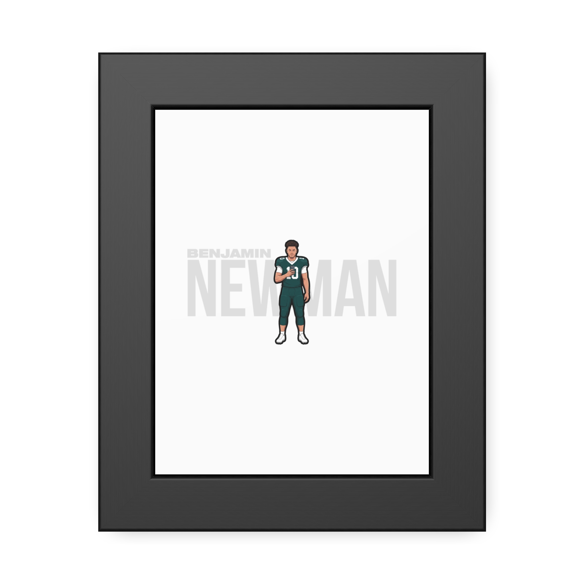 Framed Poster — character_player_name in Black