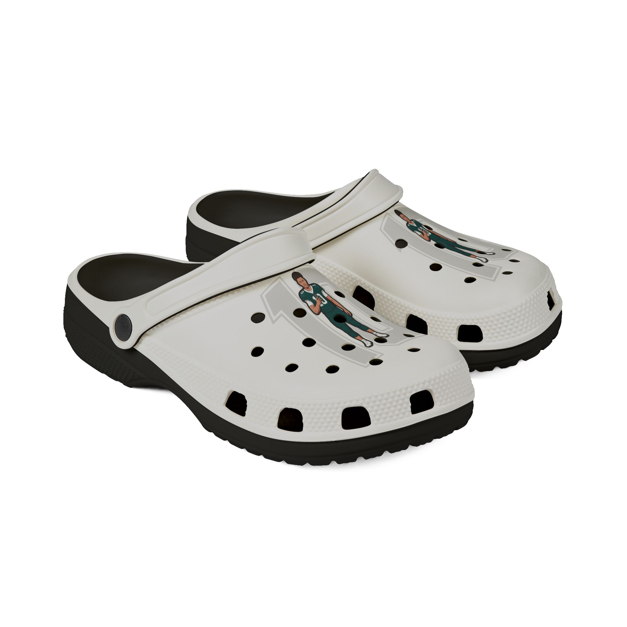 Rubber Clogs — character_number in Black