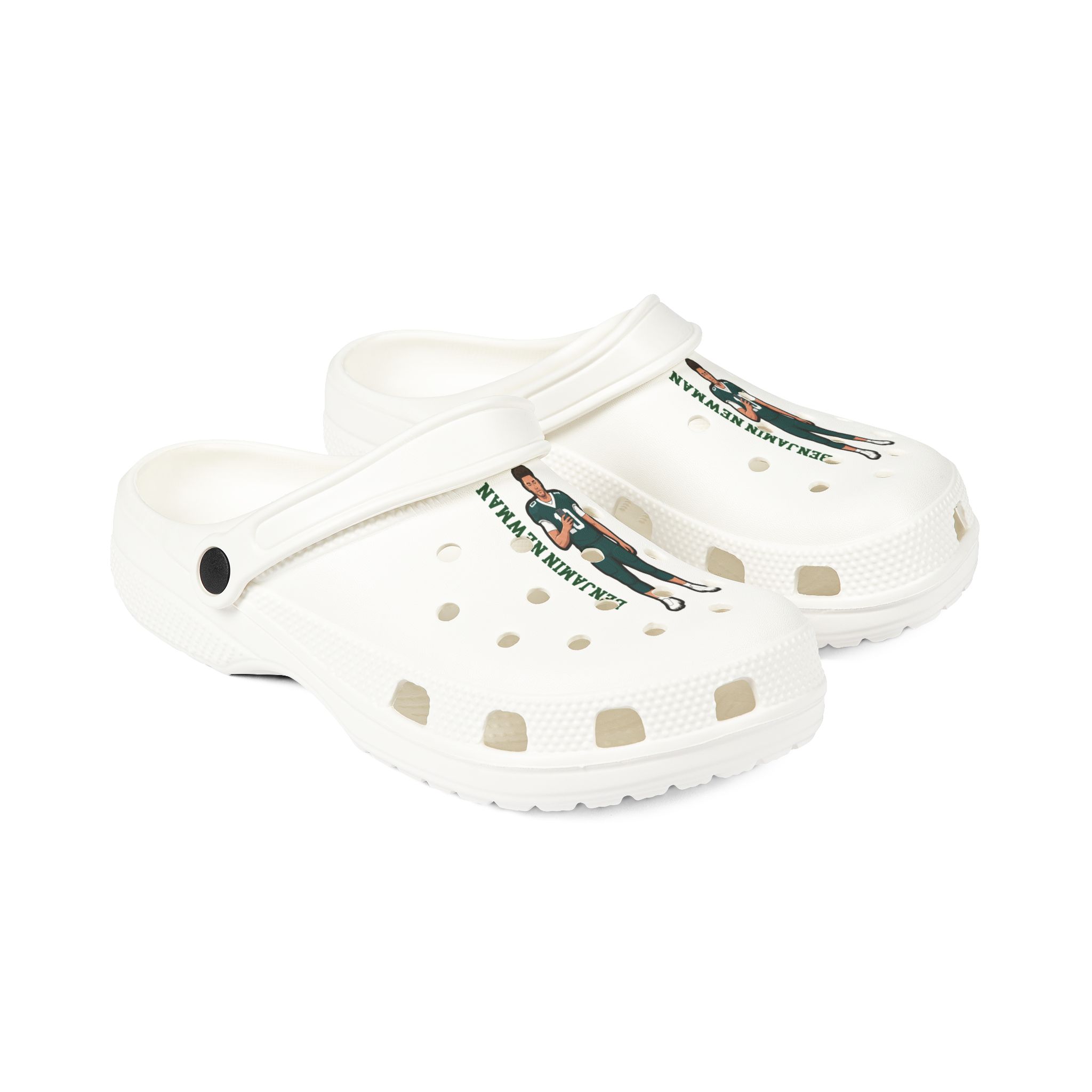 Rubber Clogs — character_name_vertical in White