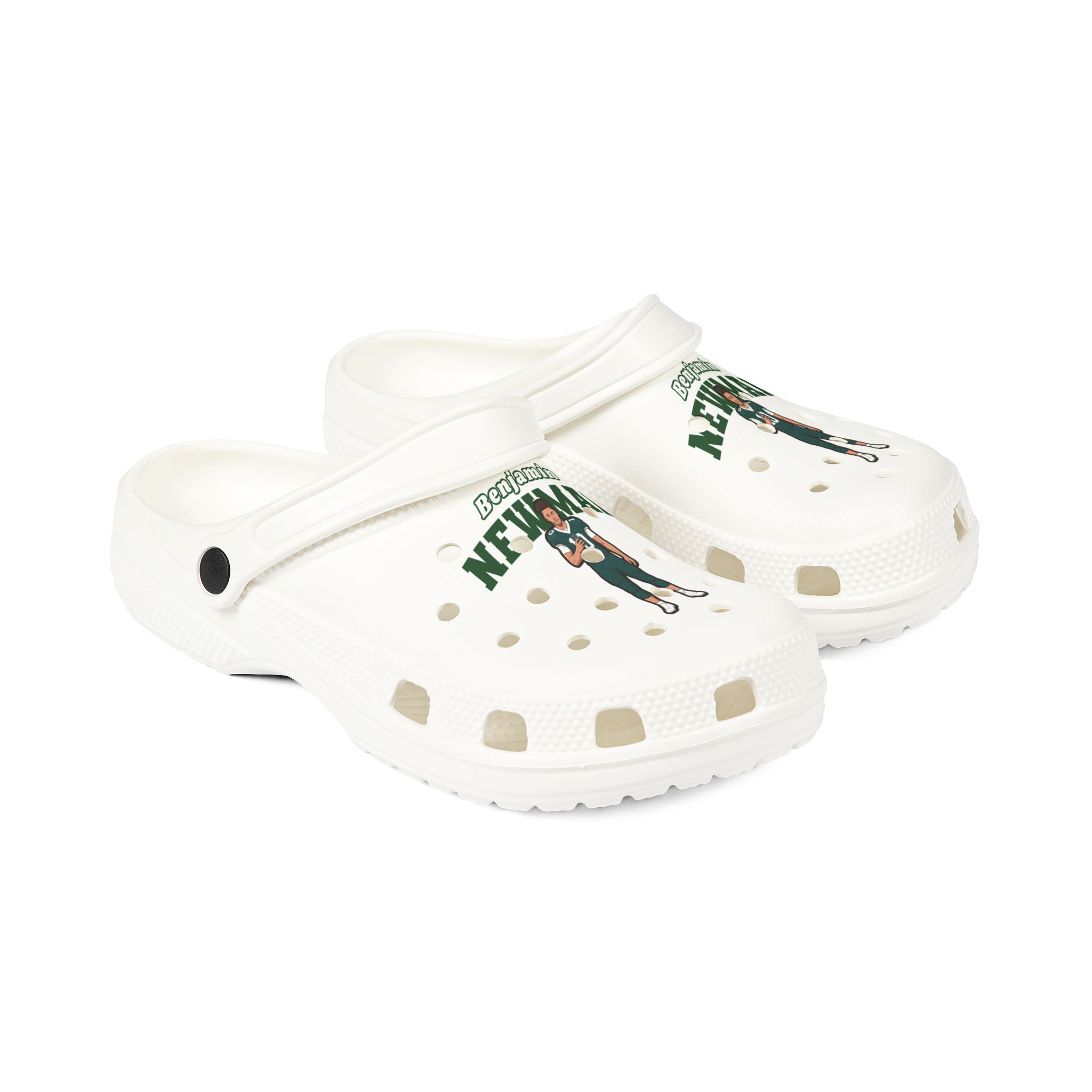 Rubber Clogs — character_name_arch in White