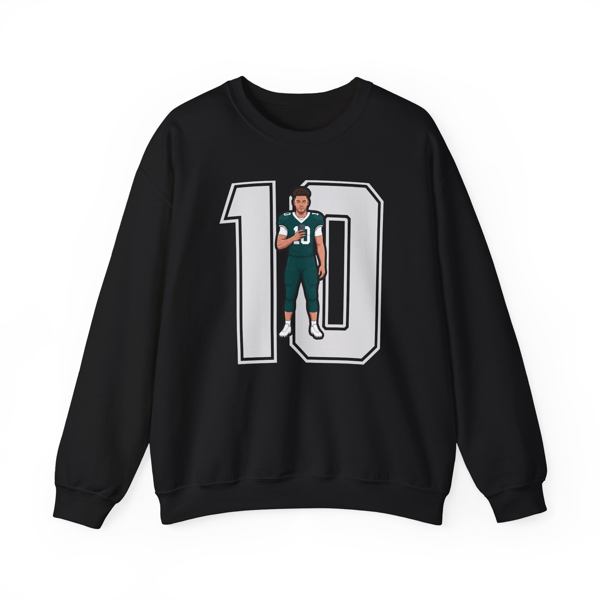 Crewneck Sweatshirt — character_number in Black
